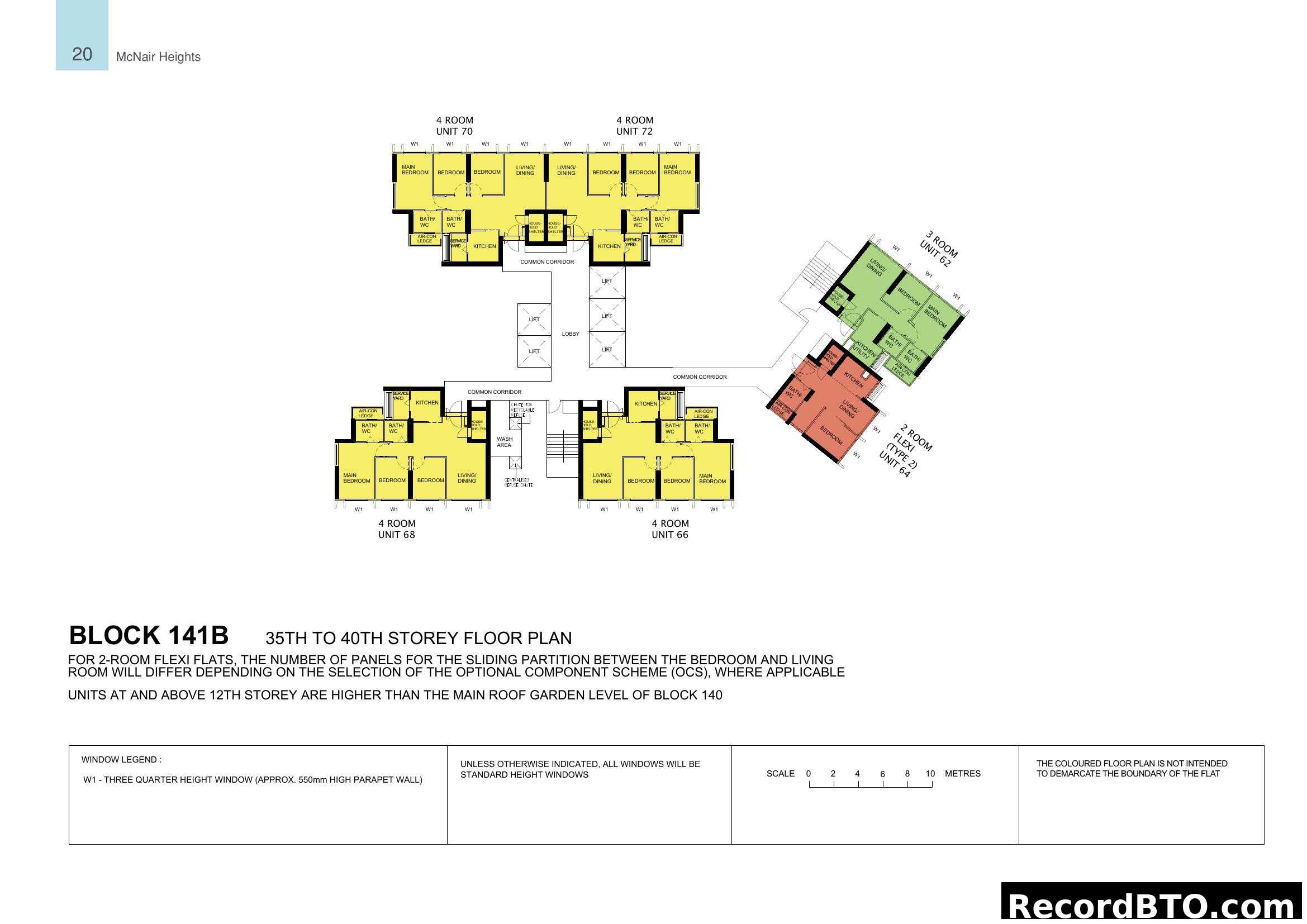 Block 141B Floor Plan (35th to 40th Storey)