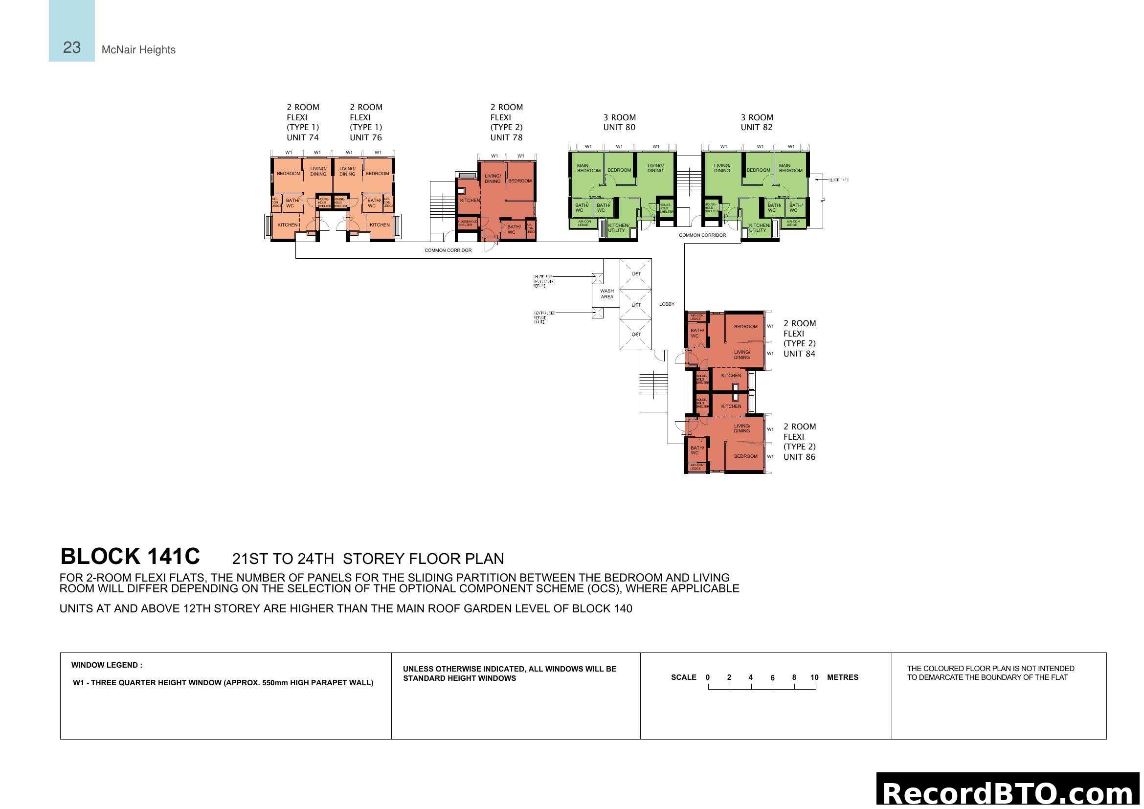 Floor Plan for Block 141C, 21st to 24th Storey