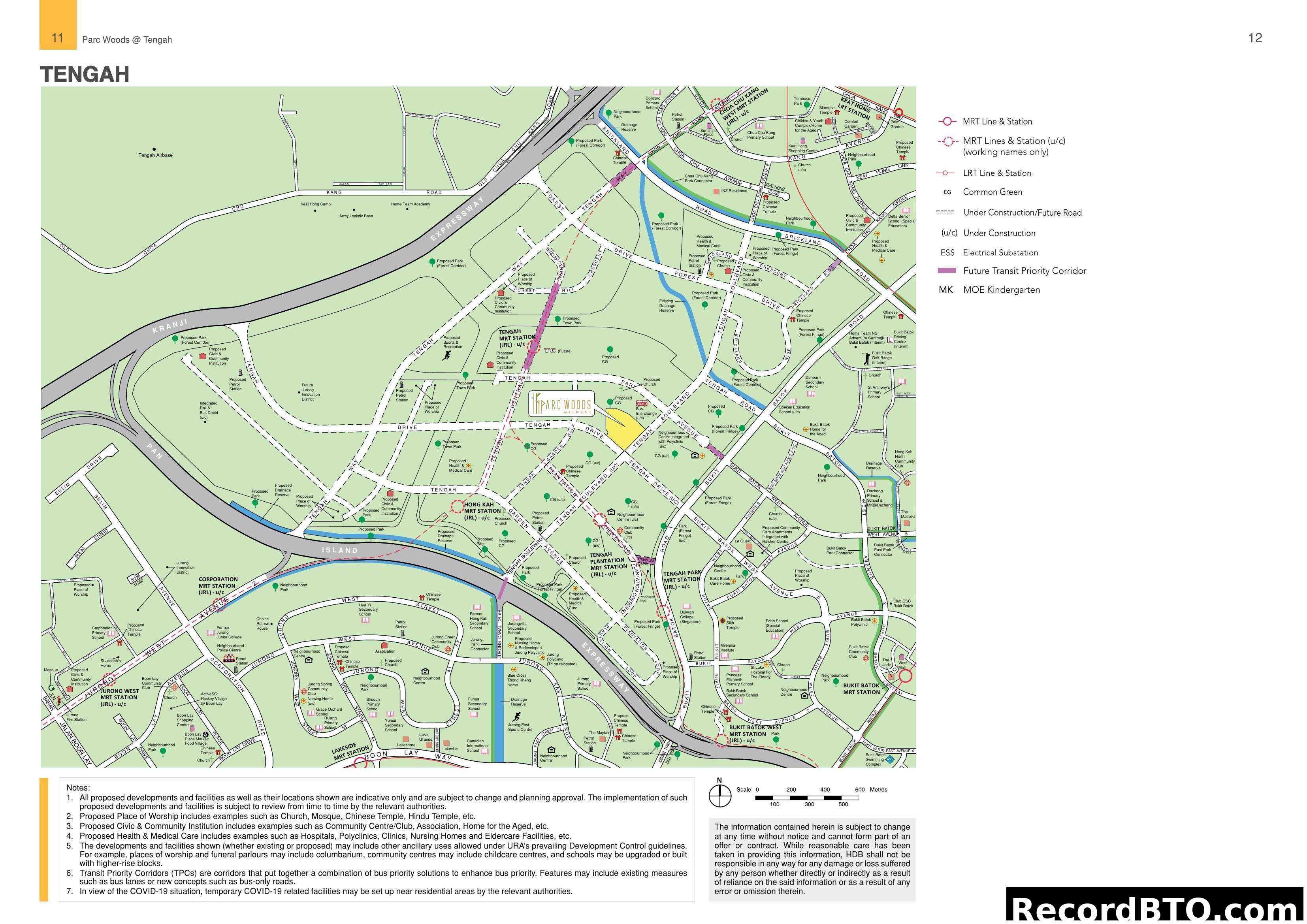 Tengah Location Map - MRT, Roads, and Amenities