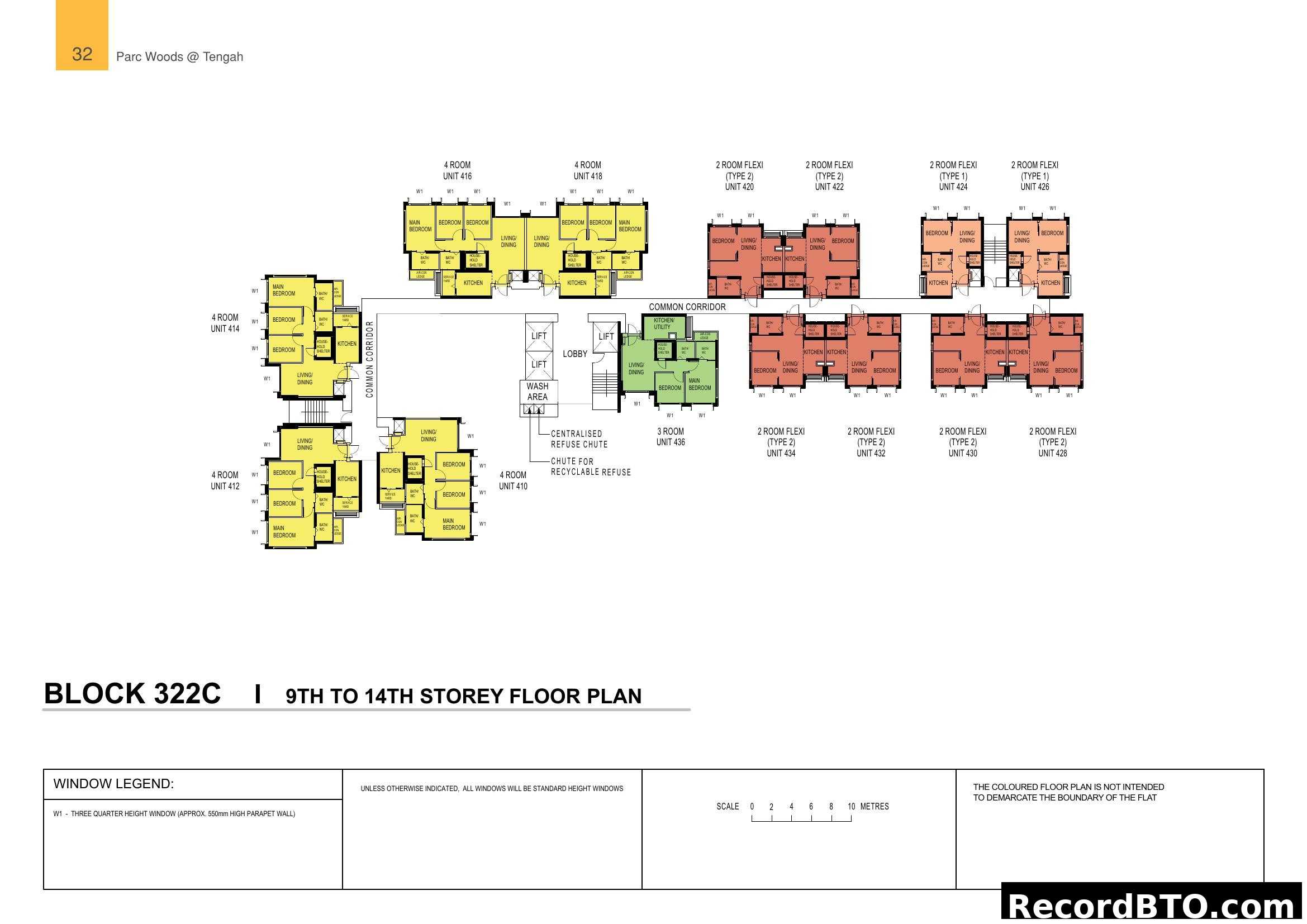 Parc Woods @ Tengah Block 322C Floor Plan (9th-14th Storey)