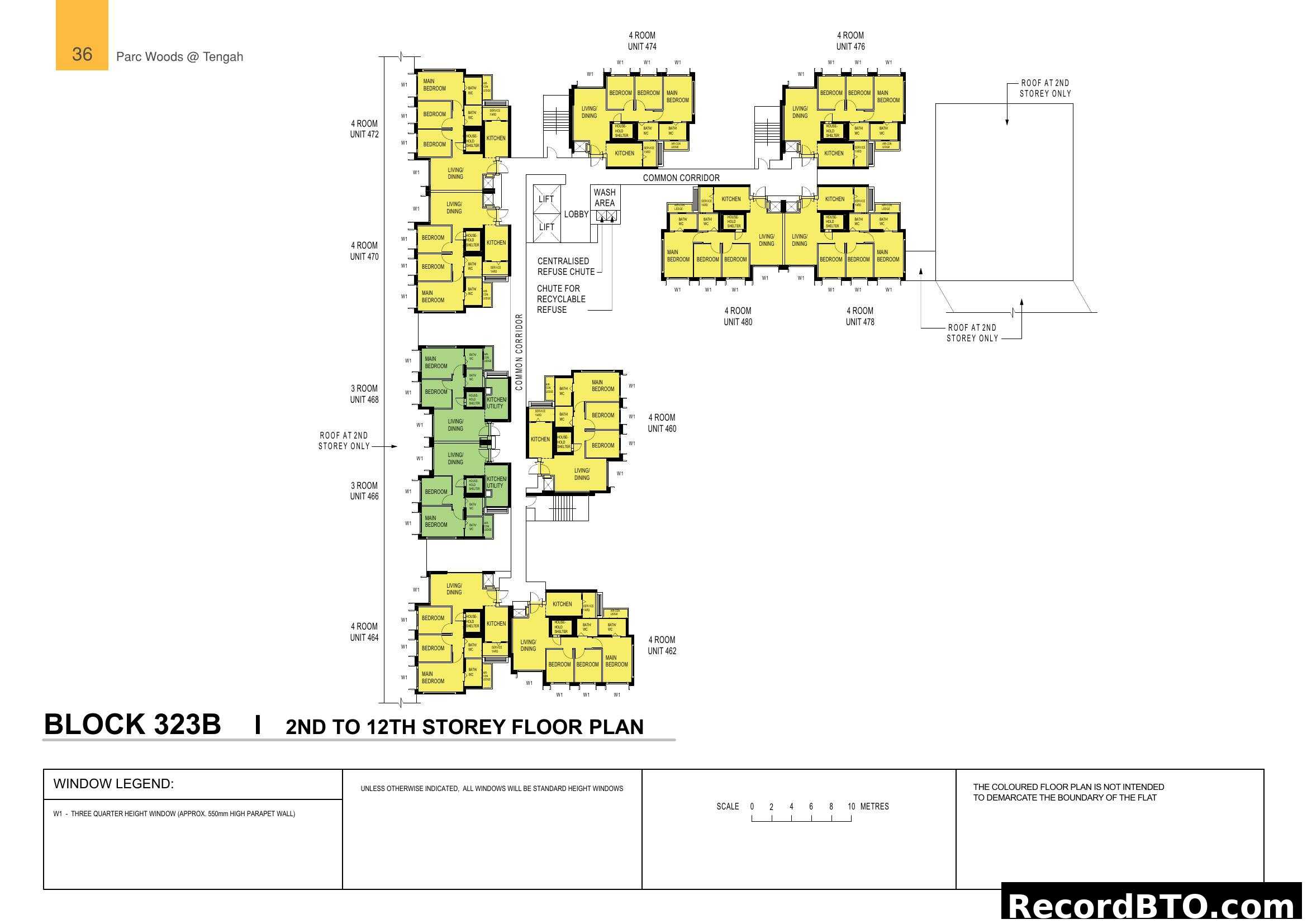 Block 323B 2nd to 12th Storey Floor Plan