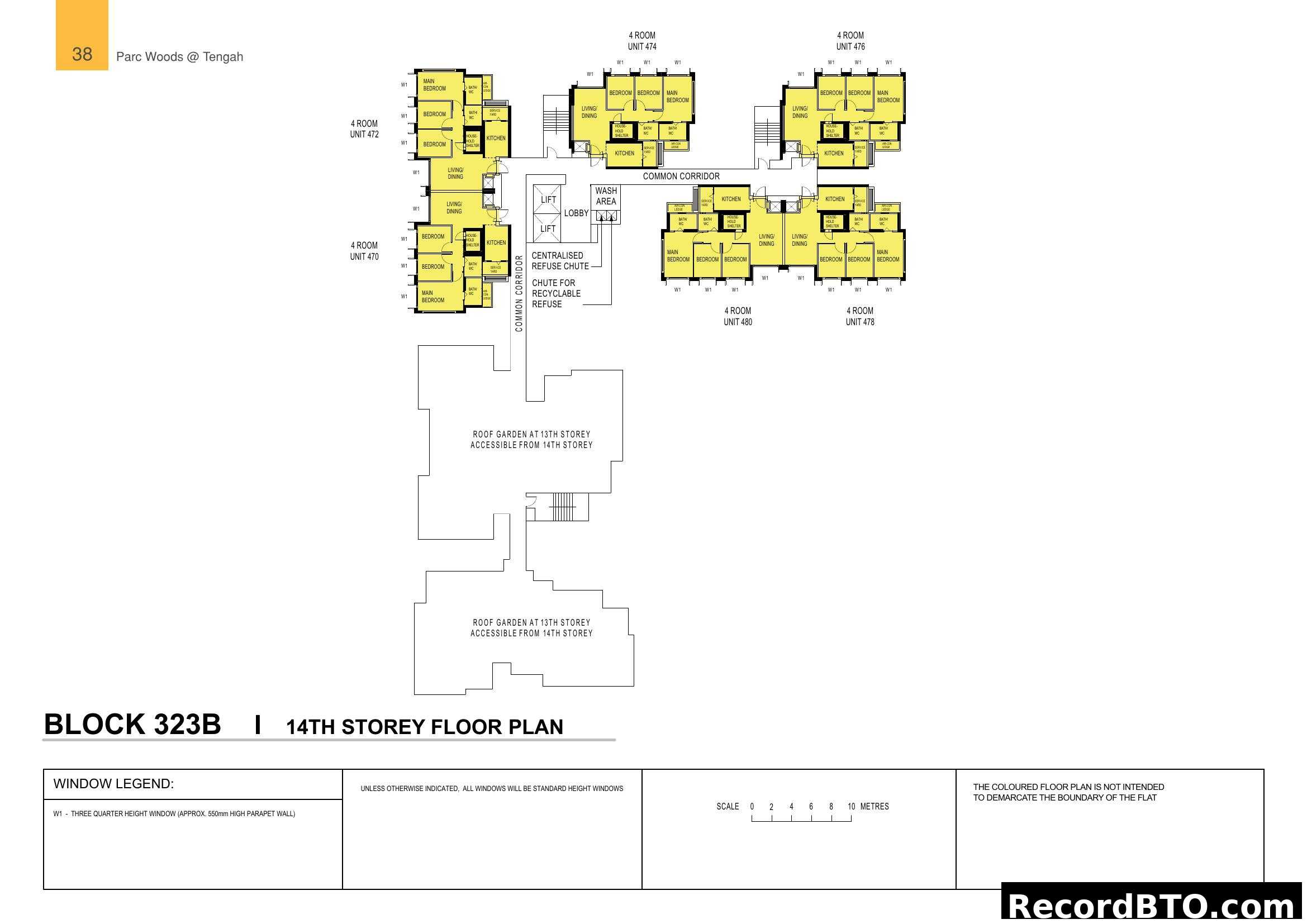 Block 323B 14th Storey Floor Plan, Parc Woods @ Tengah