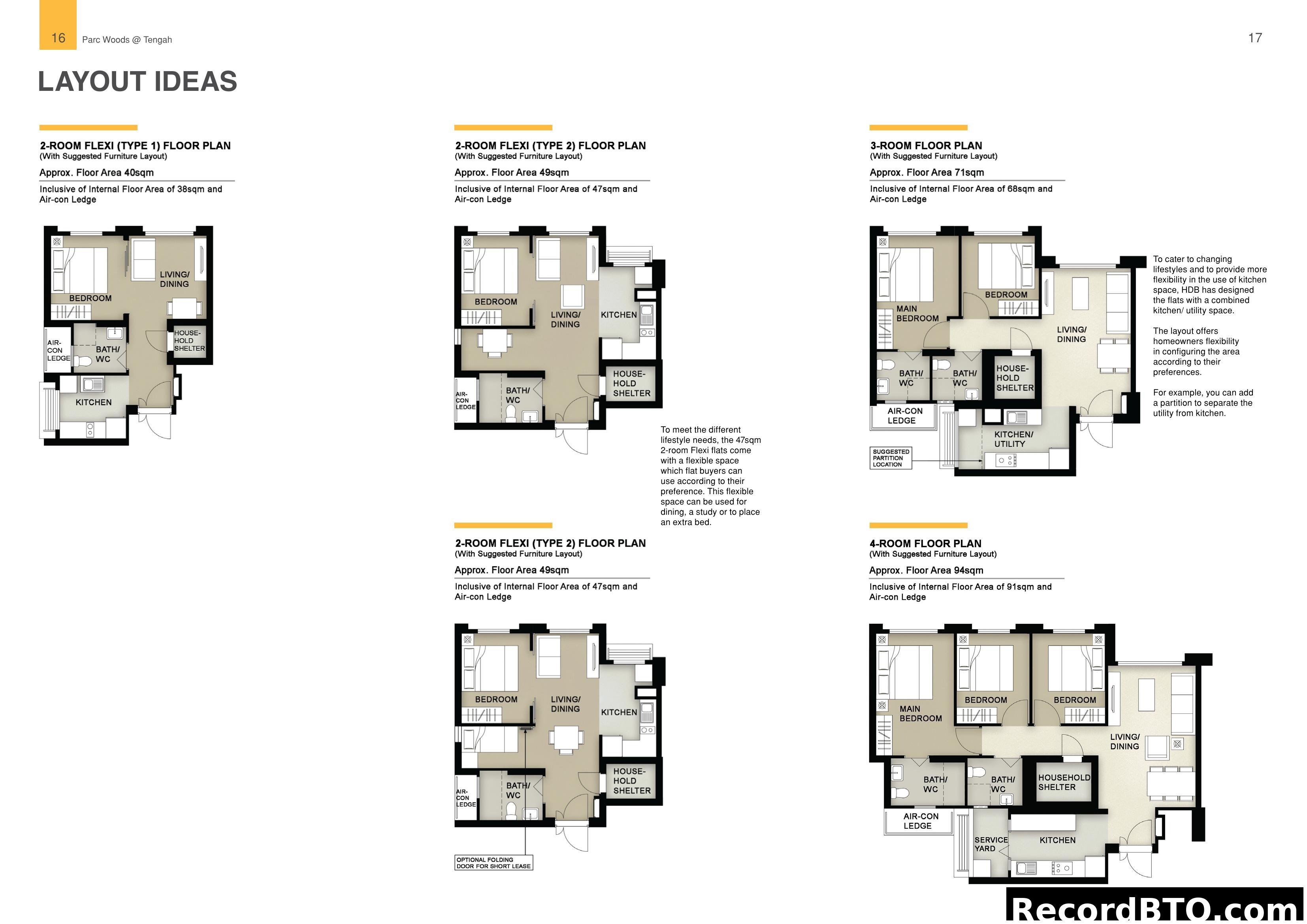 Floor Plan Layout Ideas for Various Unit Types