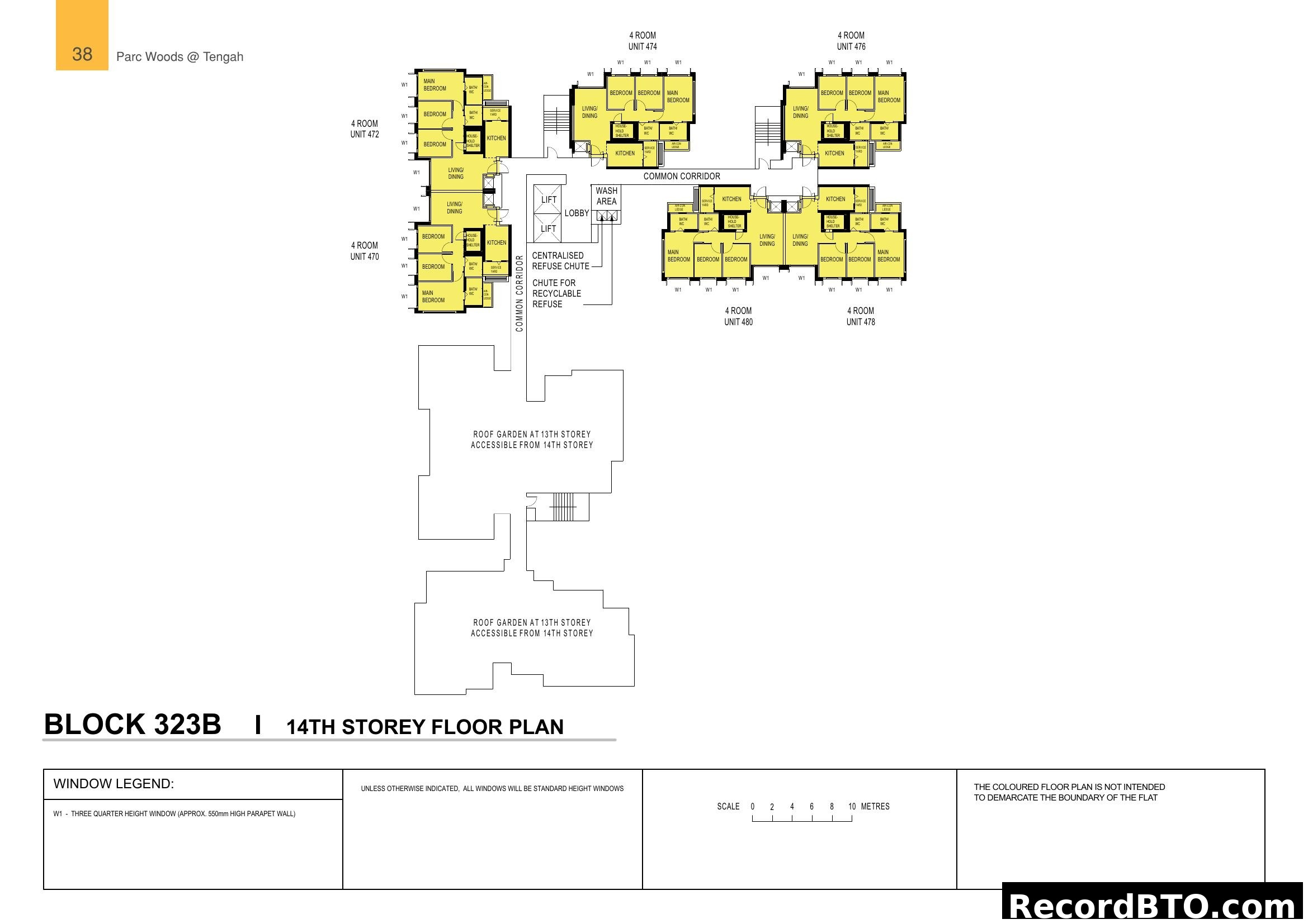 Block 323B 14th Storey Floor Plan, Parc Woods @ Tengah