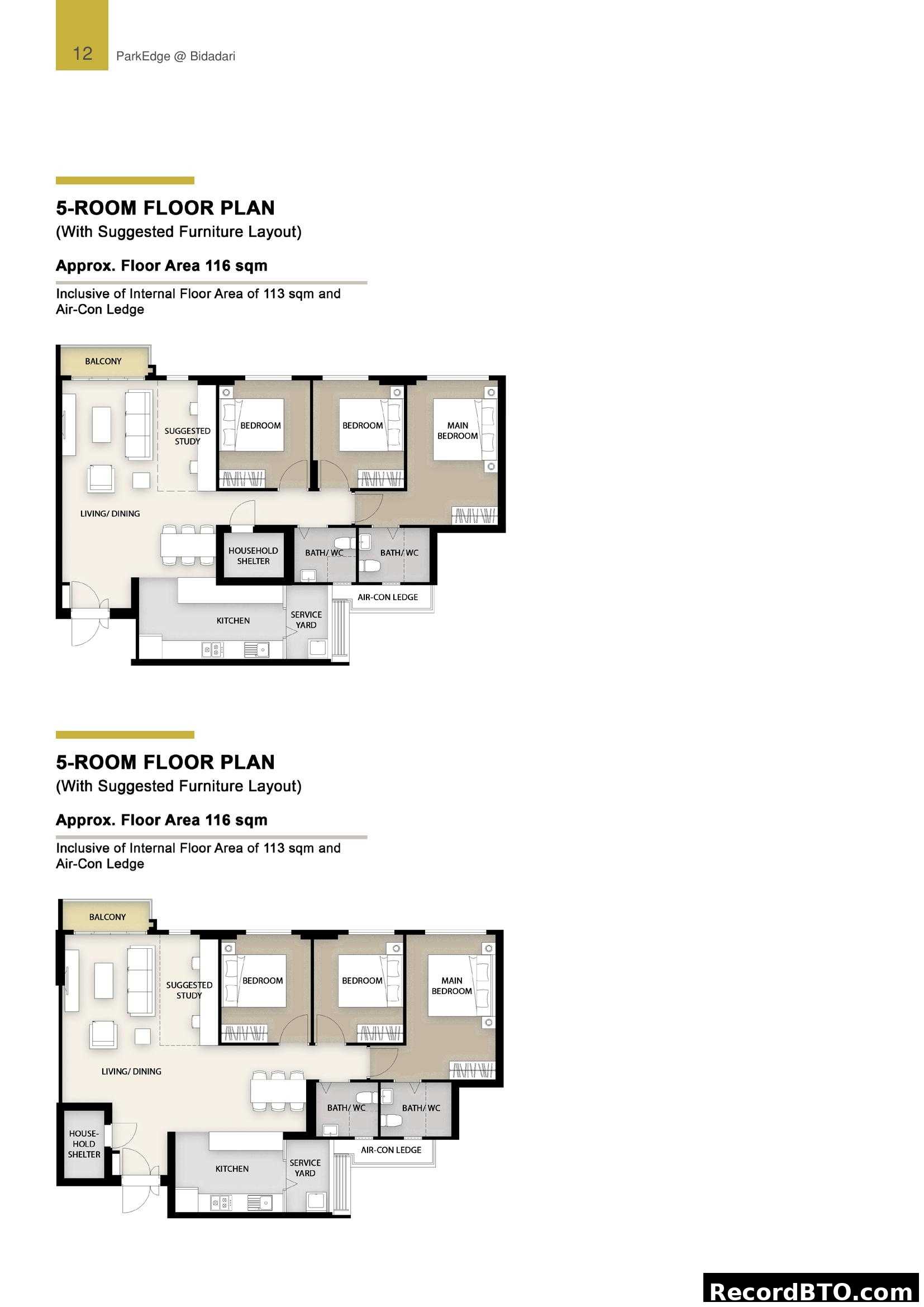 ParkEdge @ Bidadari 5-Room Floor Plan
