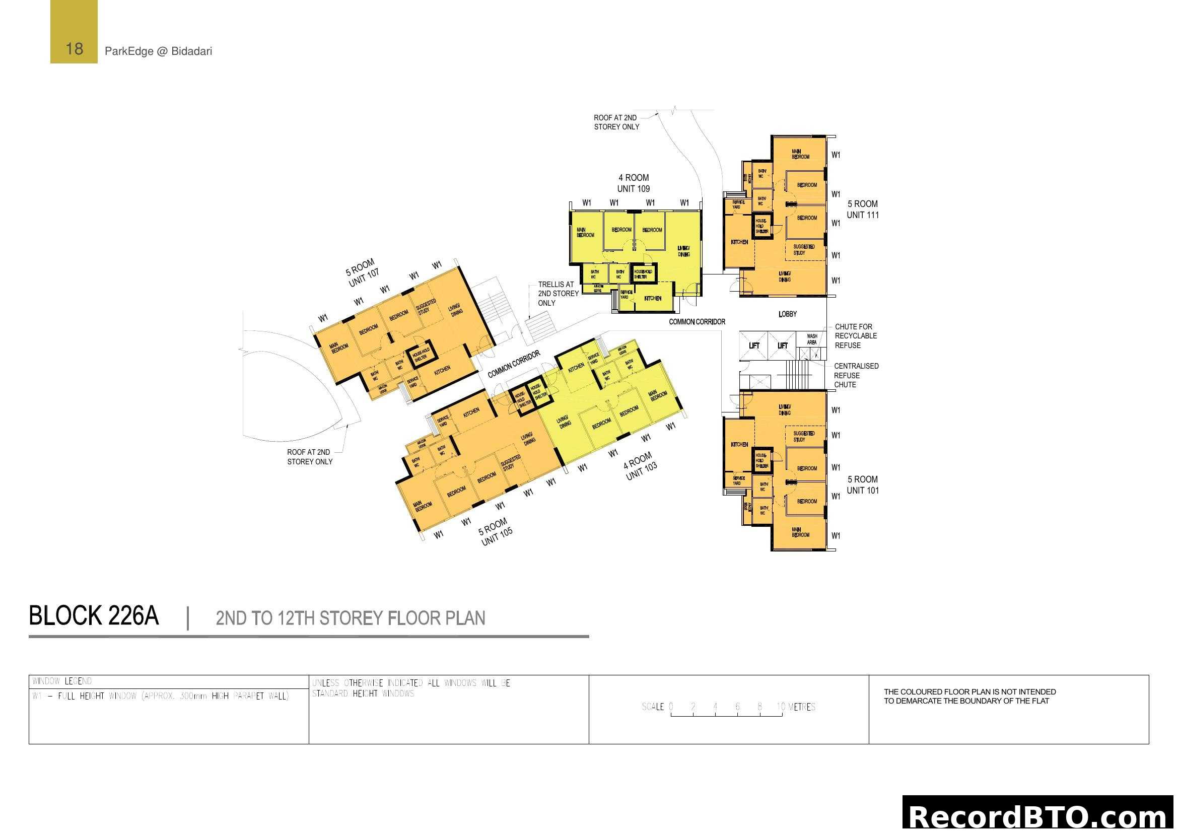 Block 226A 2nd to 12th Storey Floor Plan