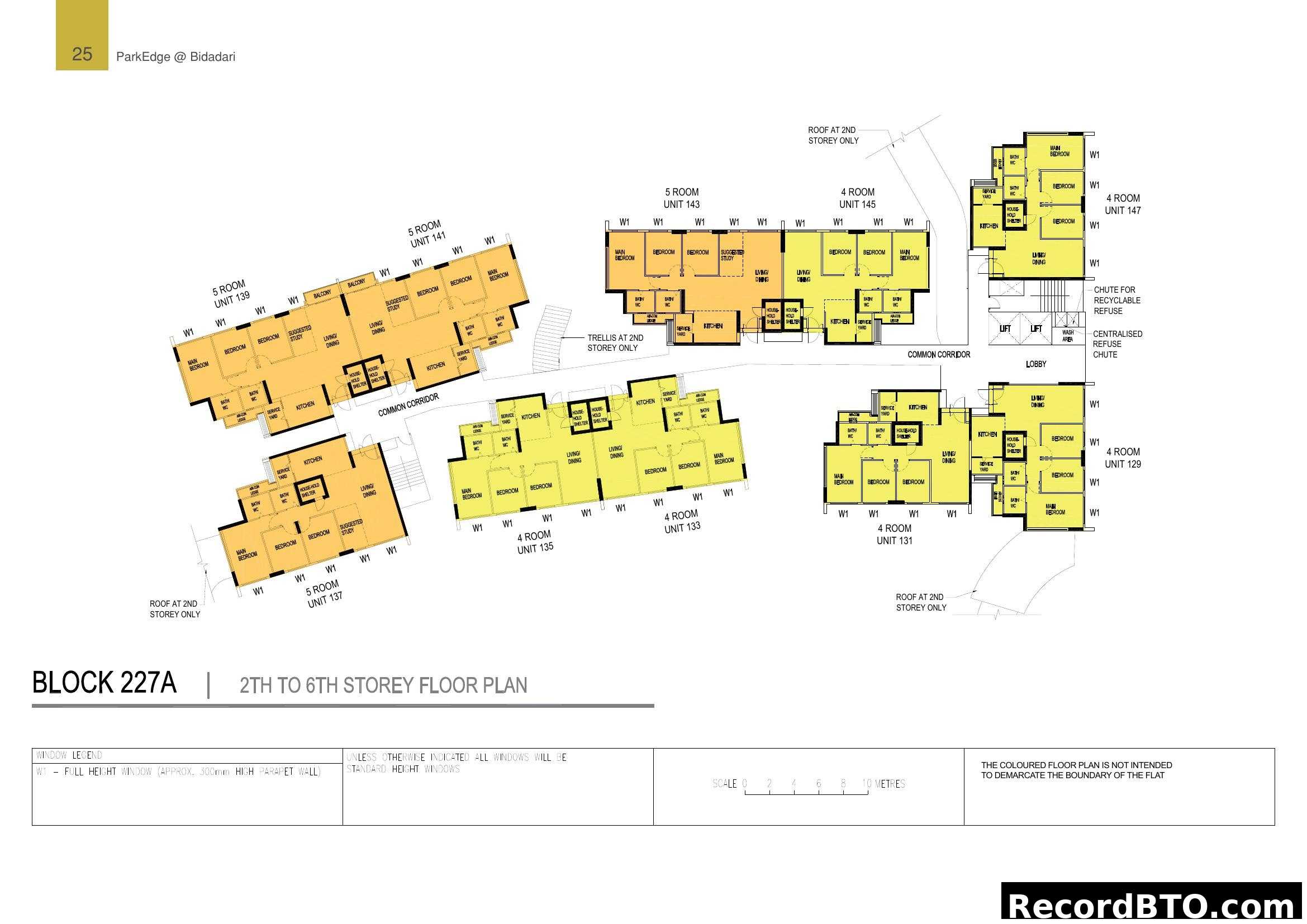 ParkEdge @ Bidadari Block 227A Floor Plan (2nd to 6th Storey)