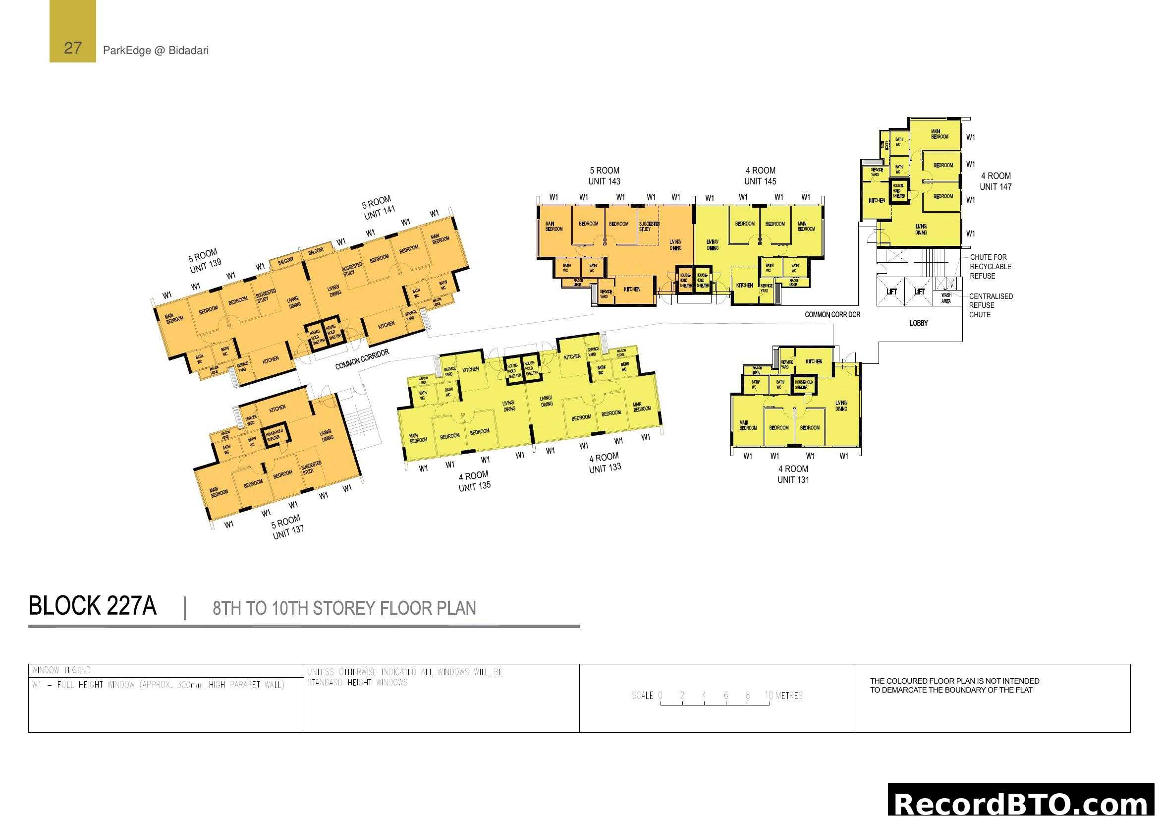 Block 227A 8th to 10th Storey Floor Plan