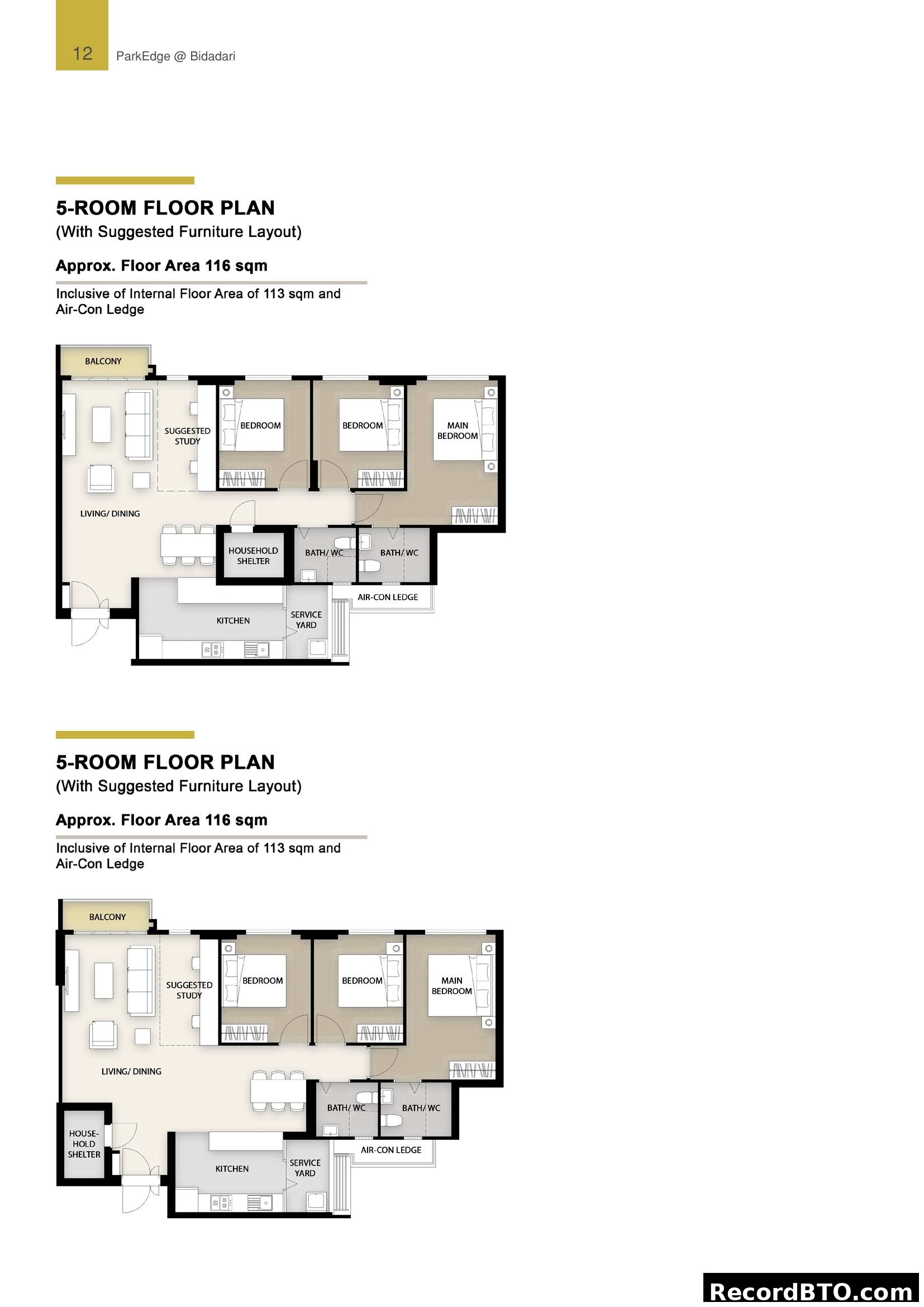 ParkEdge @ Bidadari 5-Room Floor Plan