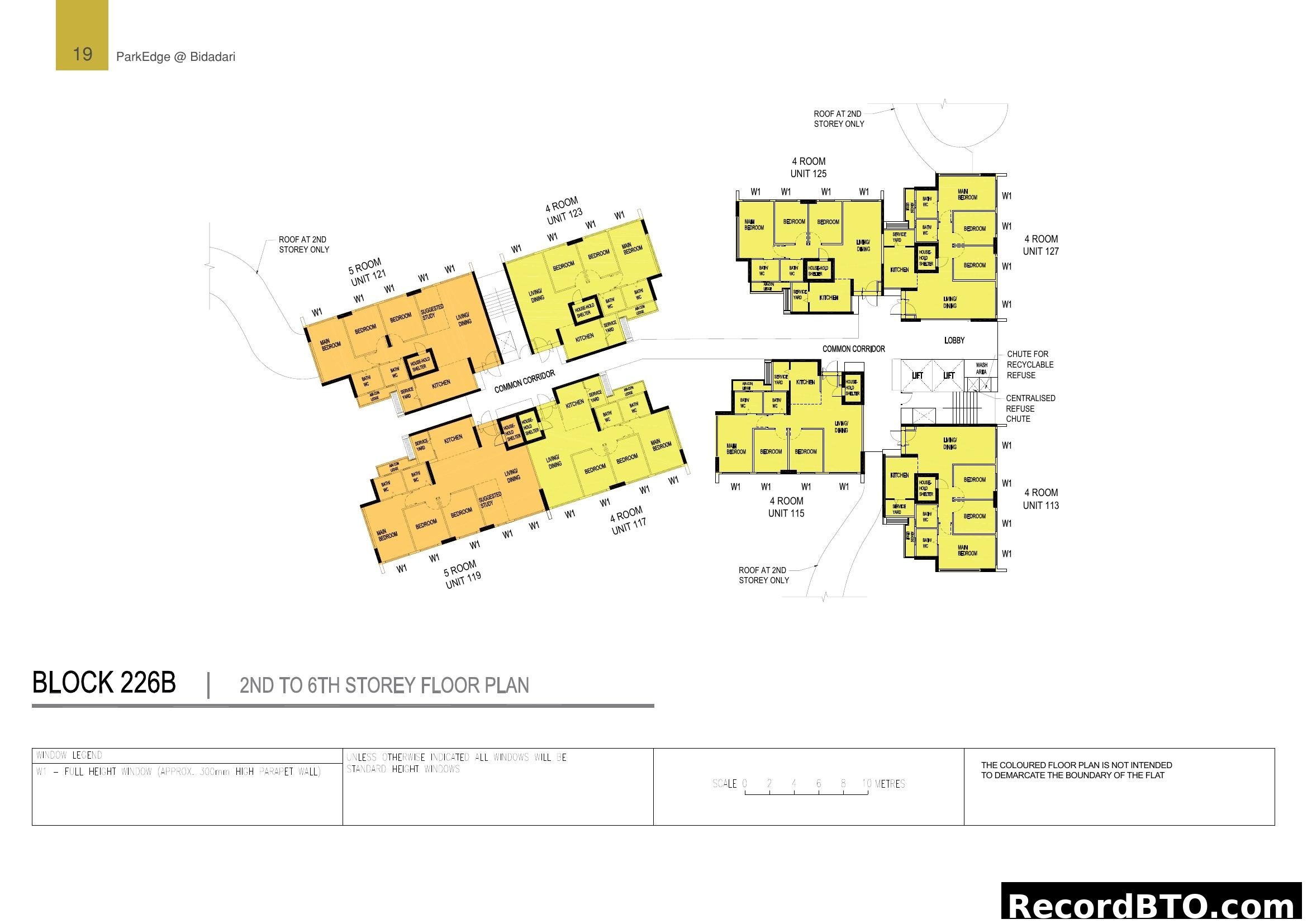 Block 226B Floor Plan, 2nd-6th Storey - ParkEdge @ Bidadari