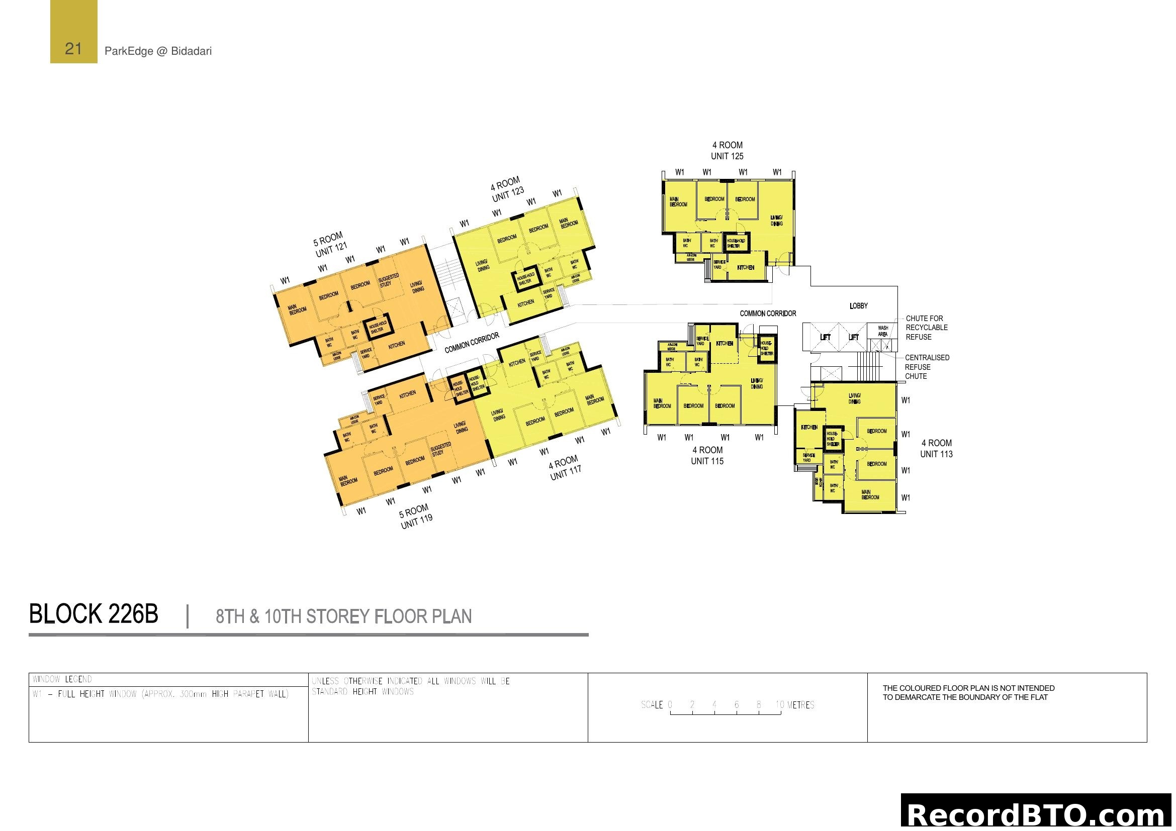 ParkEdge @ Bidadari Block 226B 8th & 10th Storey Floor Plan