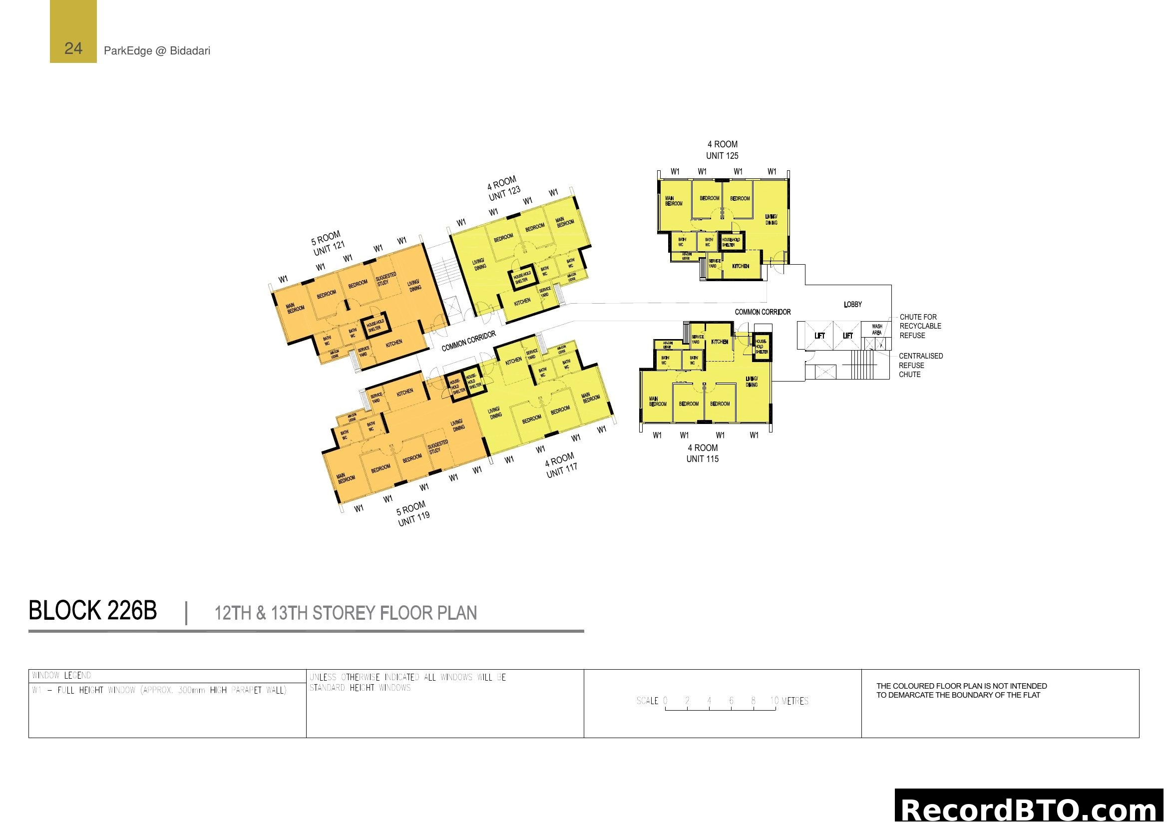 Block 226B 12th & 13th Storey Floor Plan