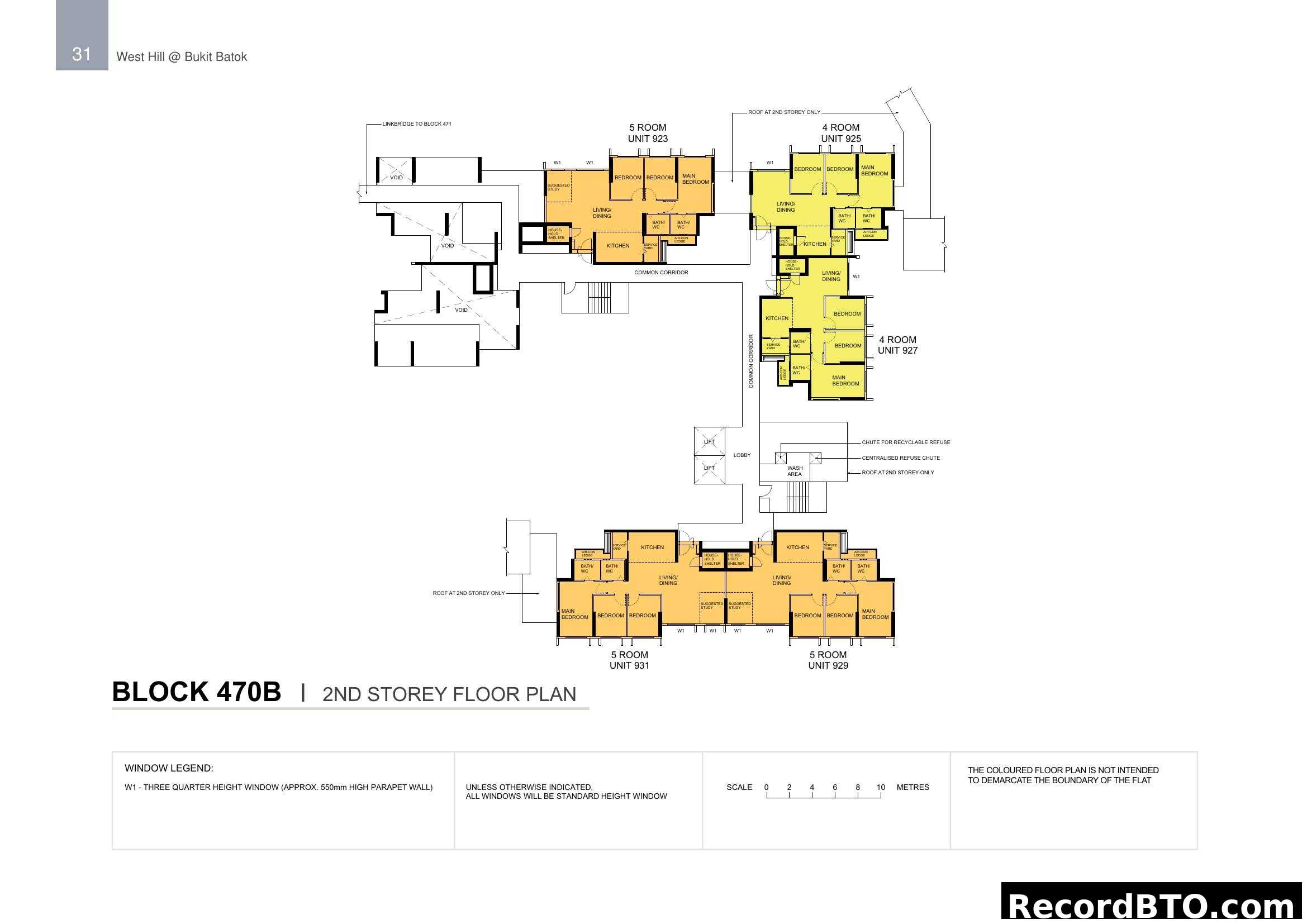 Block 470B 2nd Storey Floor Plan