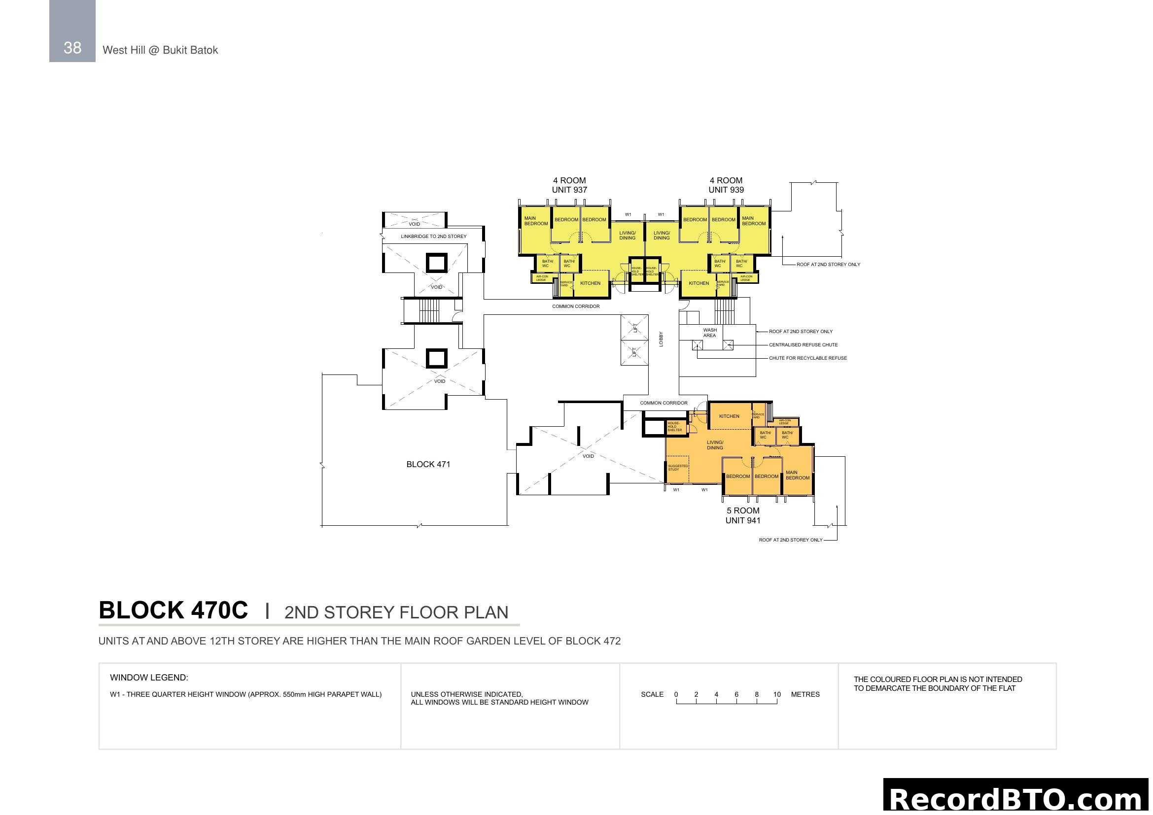 Block 470C 2nd Storey Floor Plan (West Hill @ Bukit Batok)