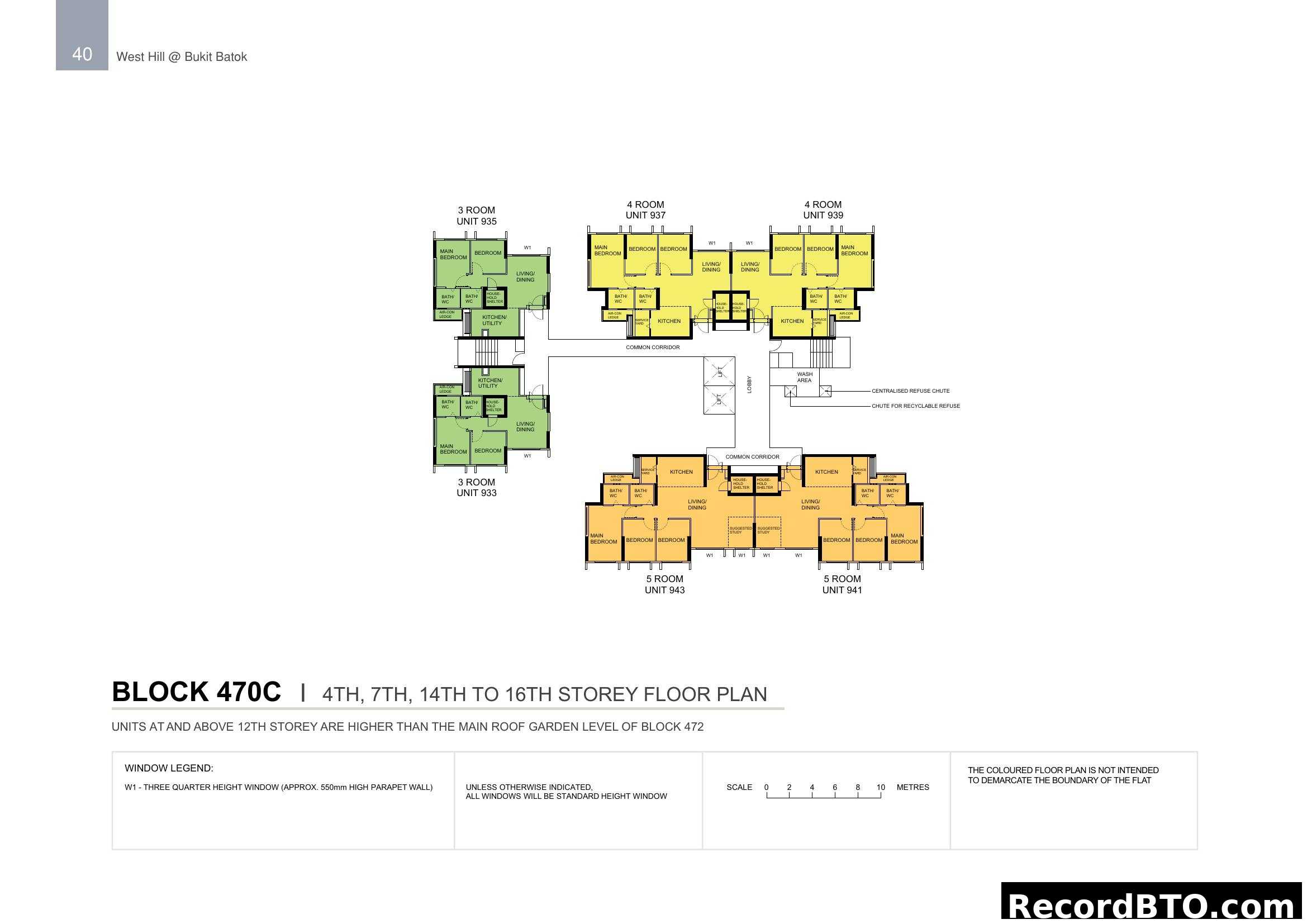 Block 470C Floor Plan (4th, 7th, 14th-16th Storey)