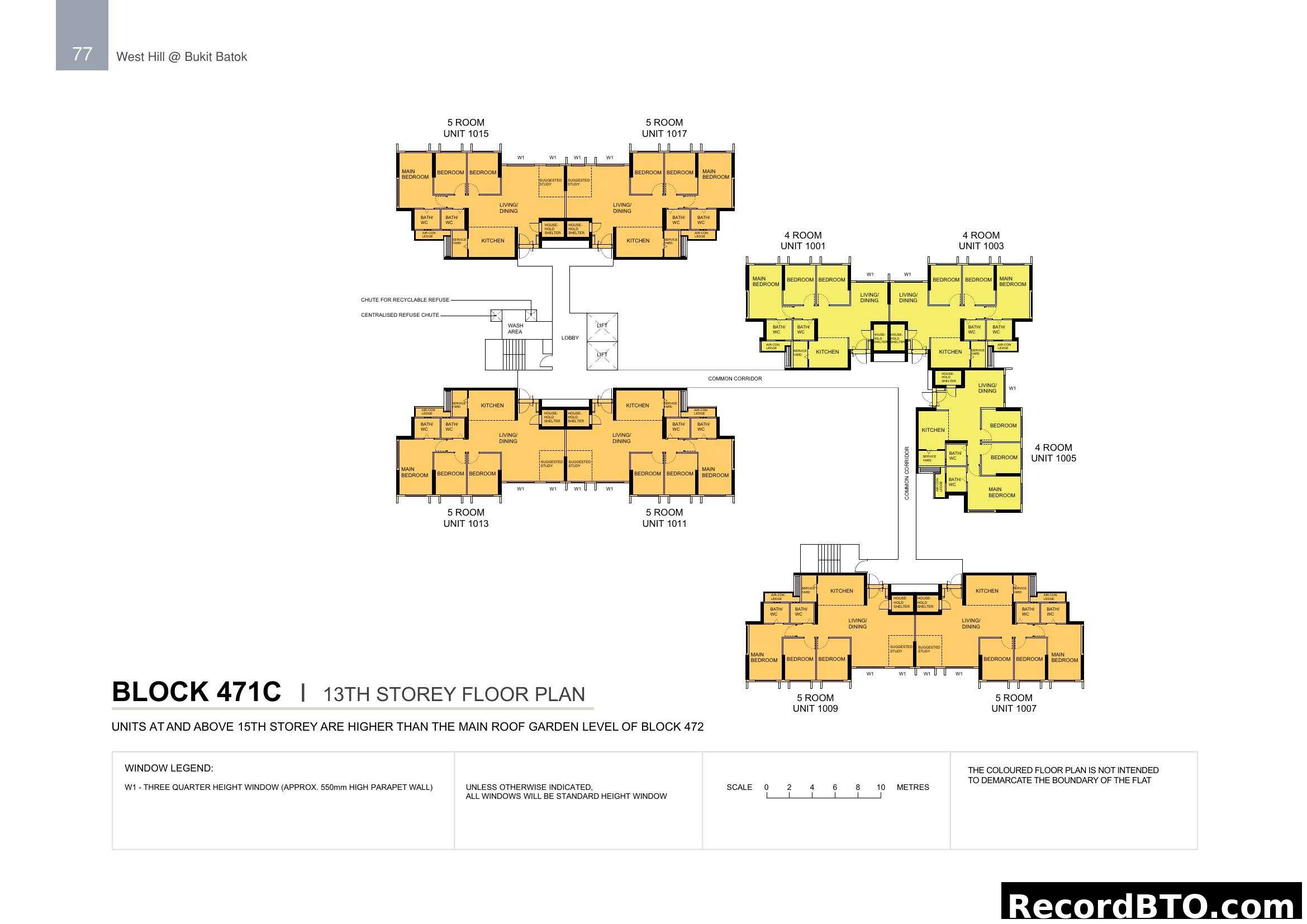 West Hill @ Bukit Batok Block 471C 13th Storey Floor Plan