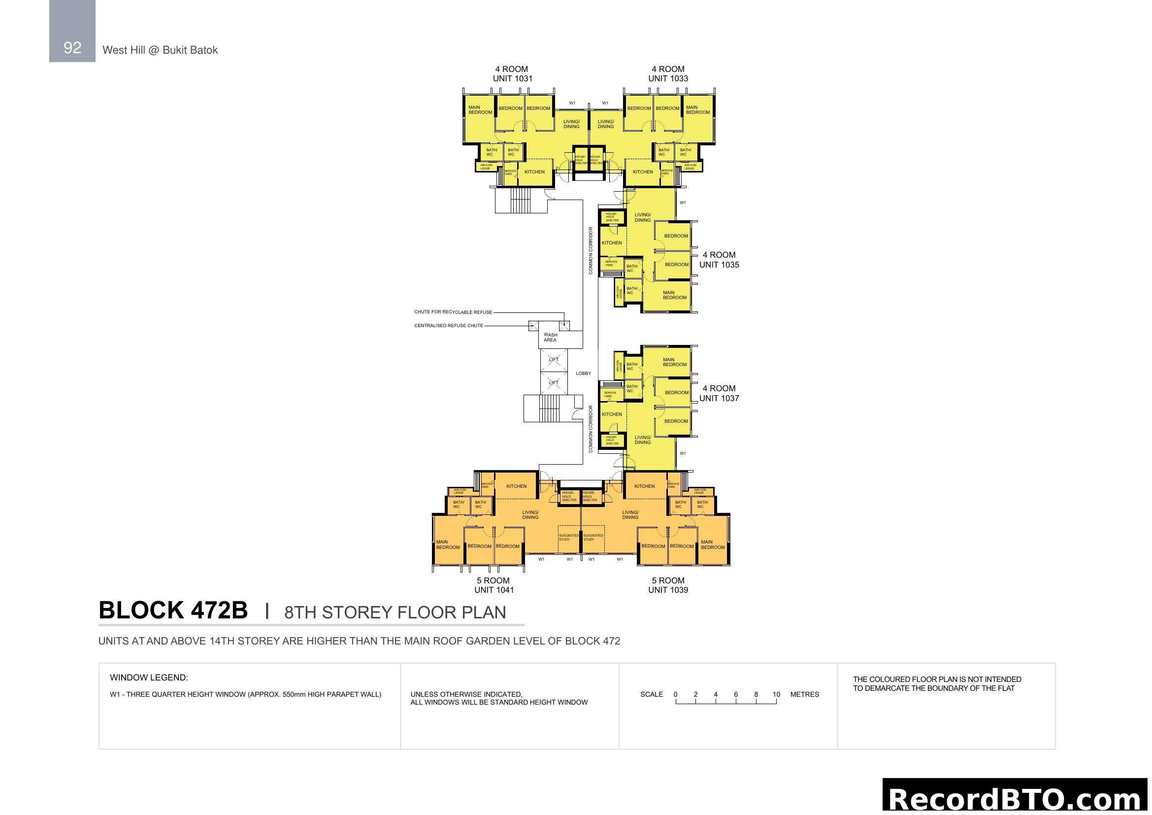 West Hill @ Bukit Batok Block 472B 8th Storey Floor Plan