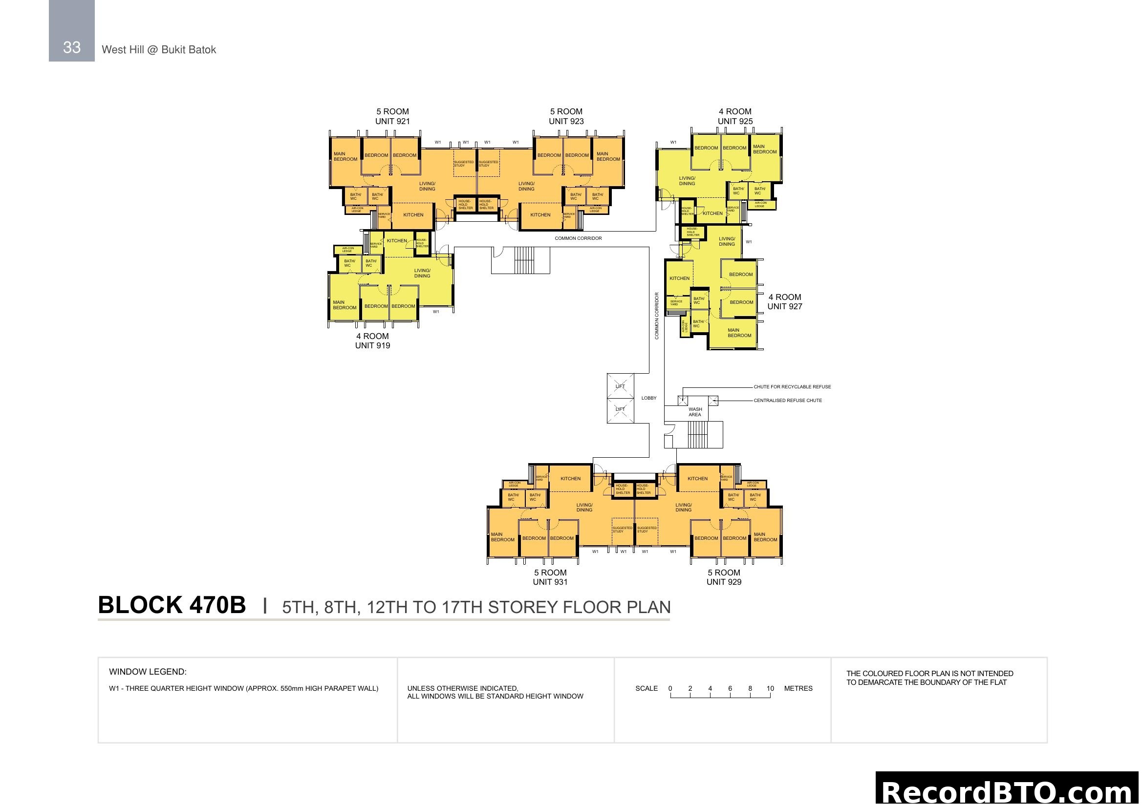 West Hill @ Bukit Batok Block 470B Floor Plan