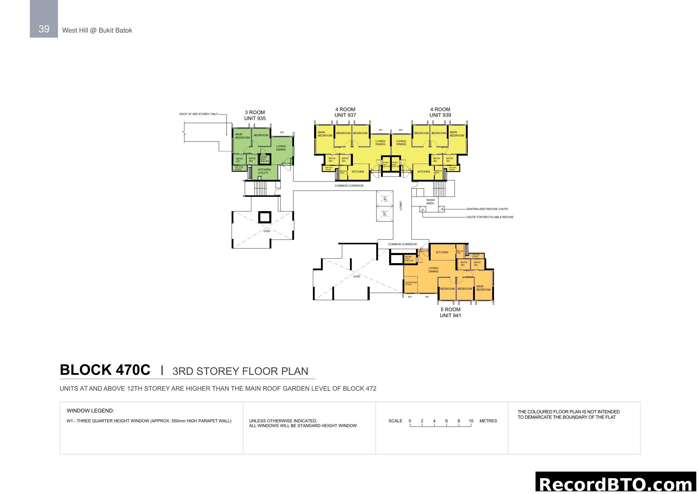 Block 470C 3rd Storey Floor Plan at West Hill @ Bukit Batok