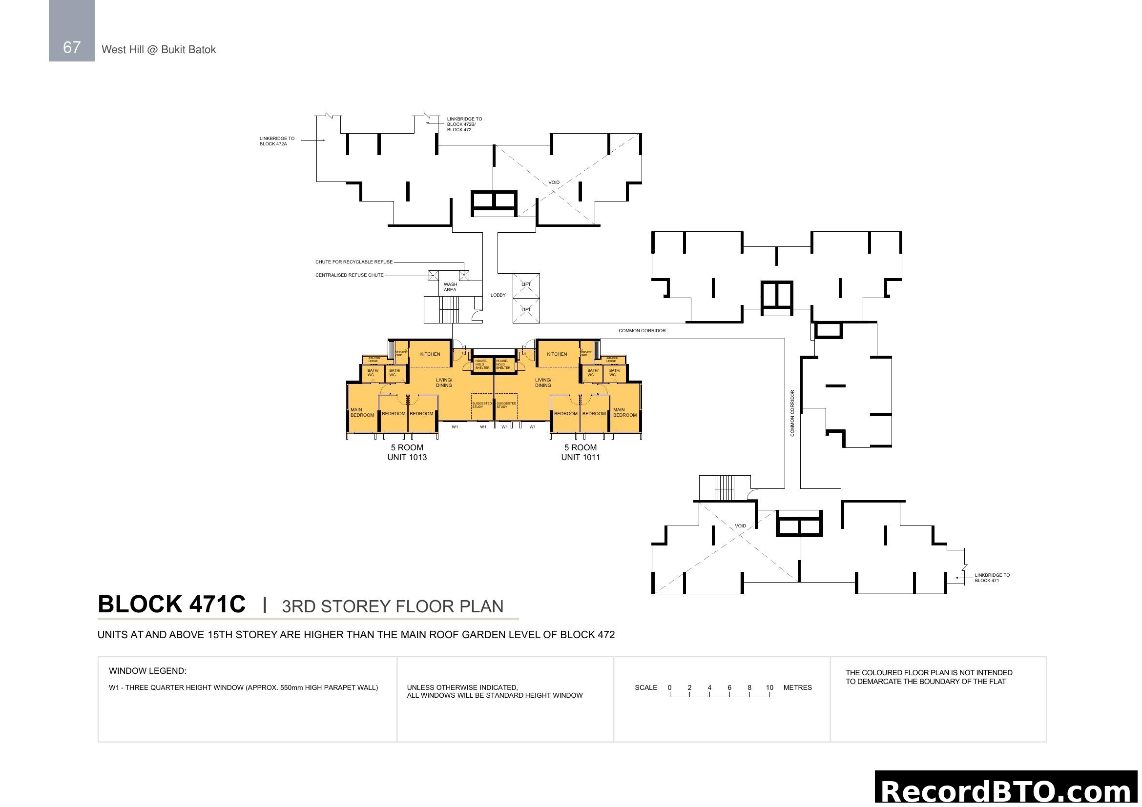 Block 471C 3rd Storey Floor Plan - West Hill @ Bukit Batok