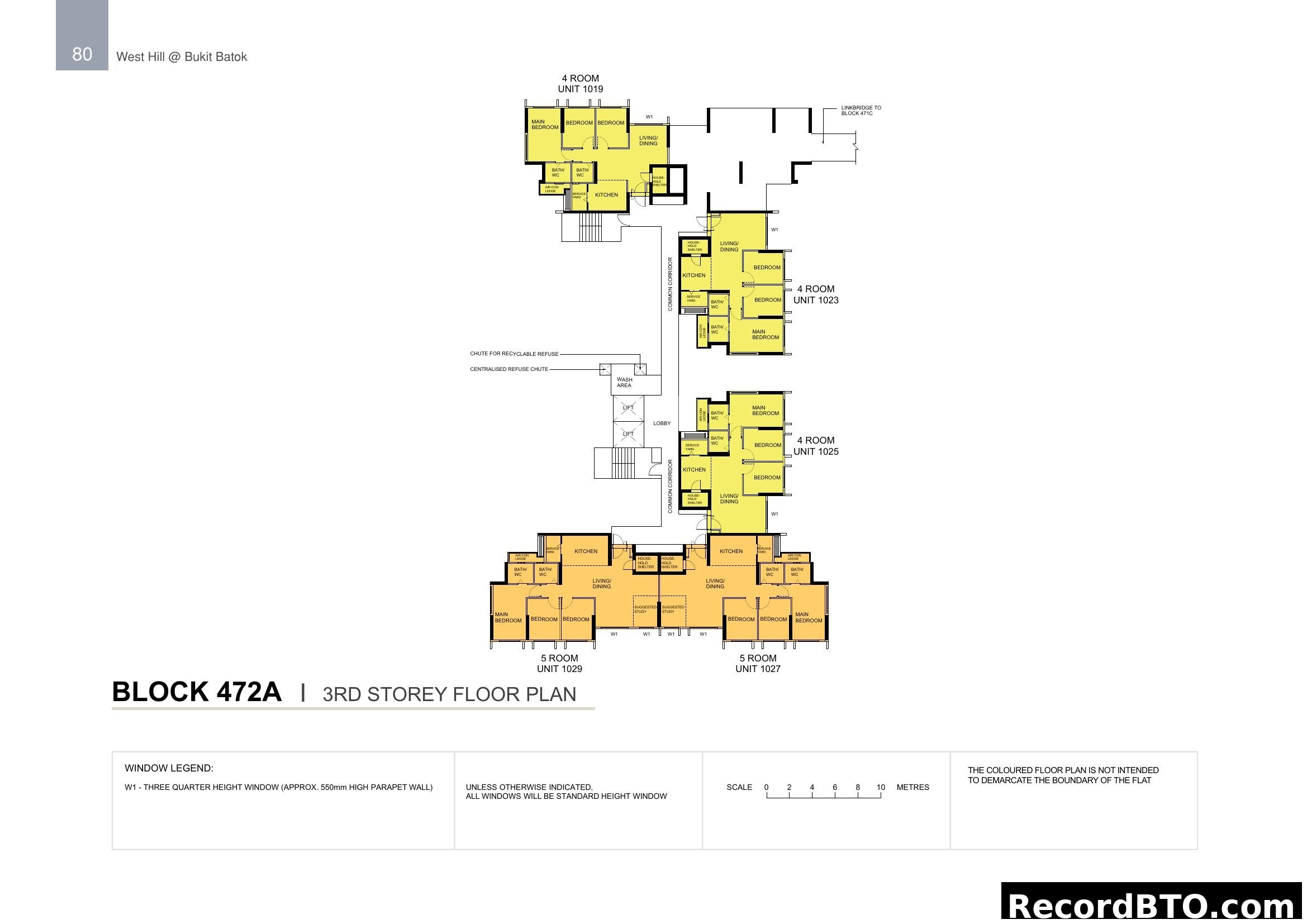 West Hill @ Bukit Batok - Block 472A 3rd Storey Floor Plan