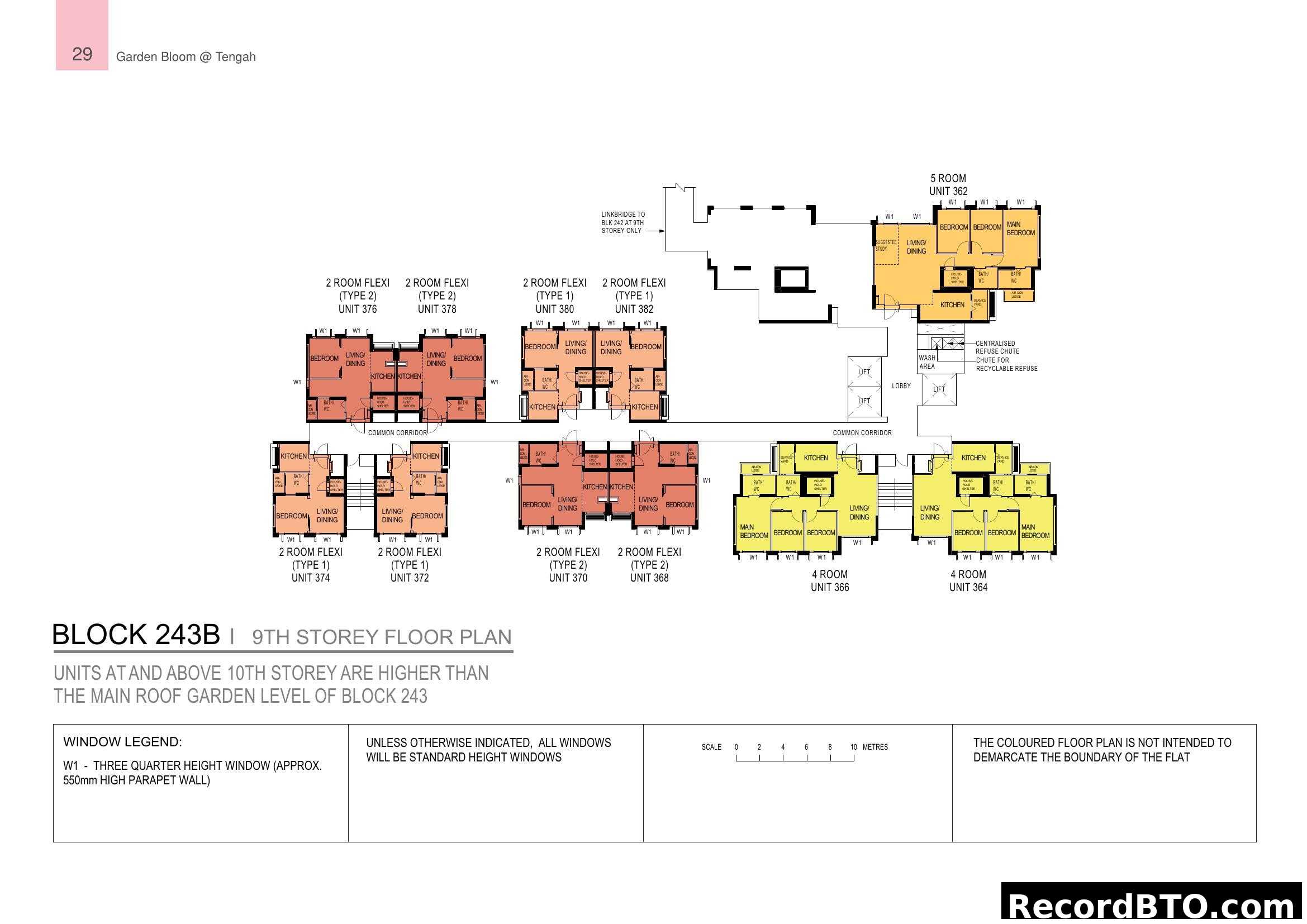 Block 243B 9th Storey Floor Plan @ Garden Bloom Tengah