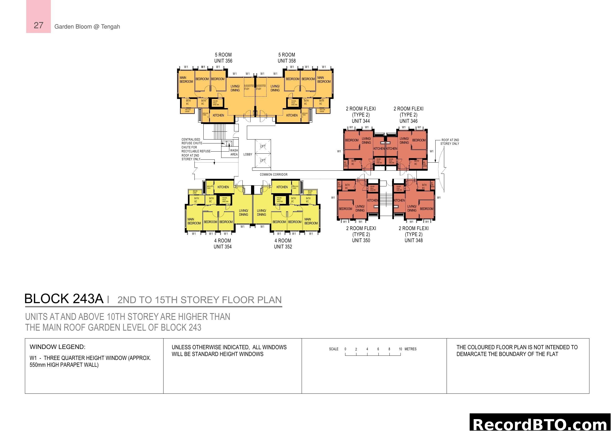 Block 243A Floor Plan (2nd to 15th Storey)