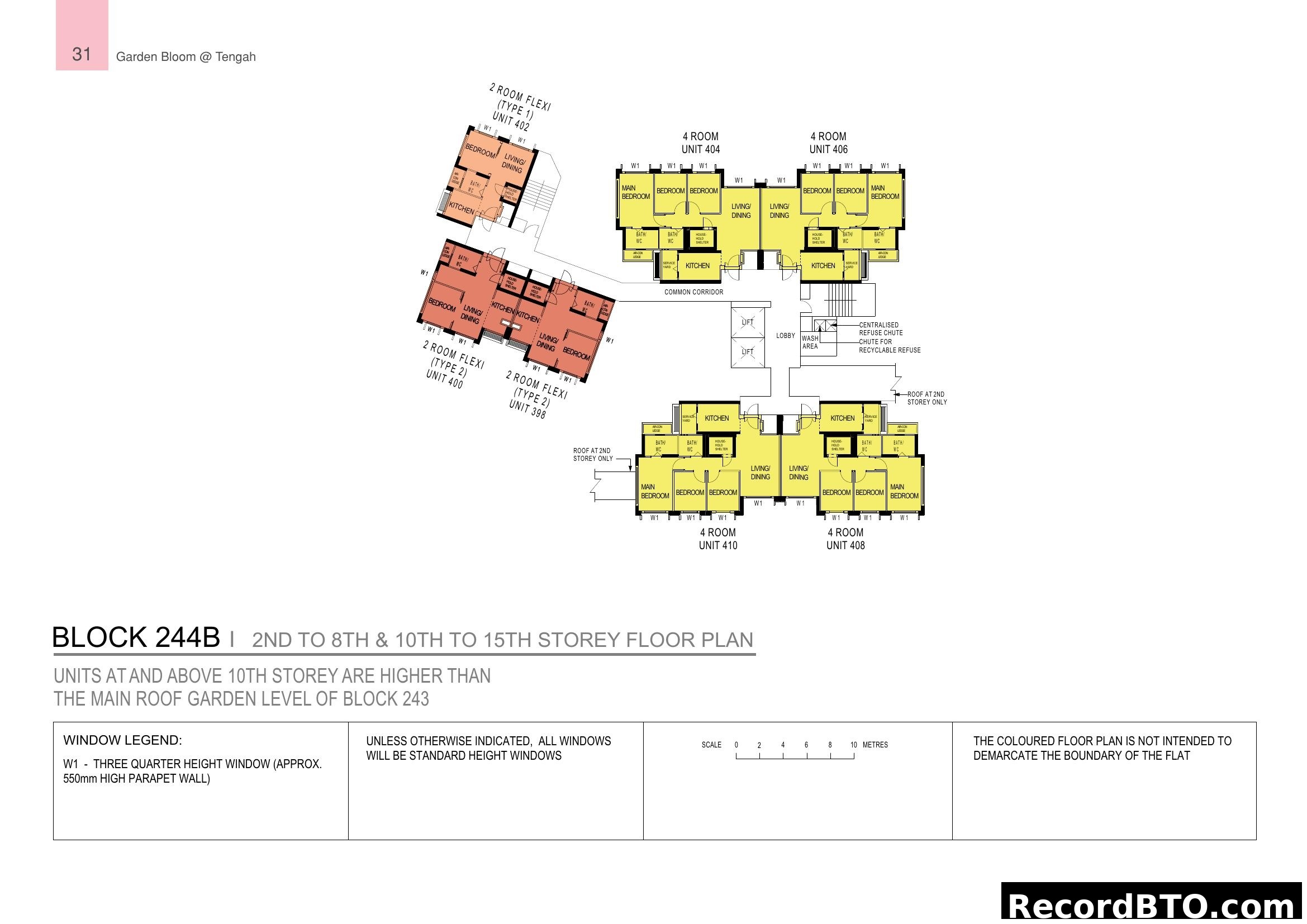 Block 244B Floor Plan (2nd-8th & 10th-15th Storey)