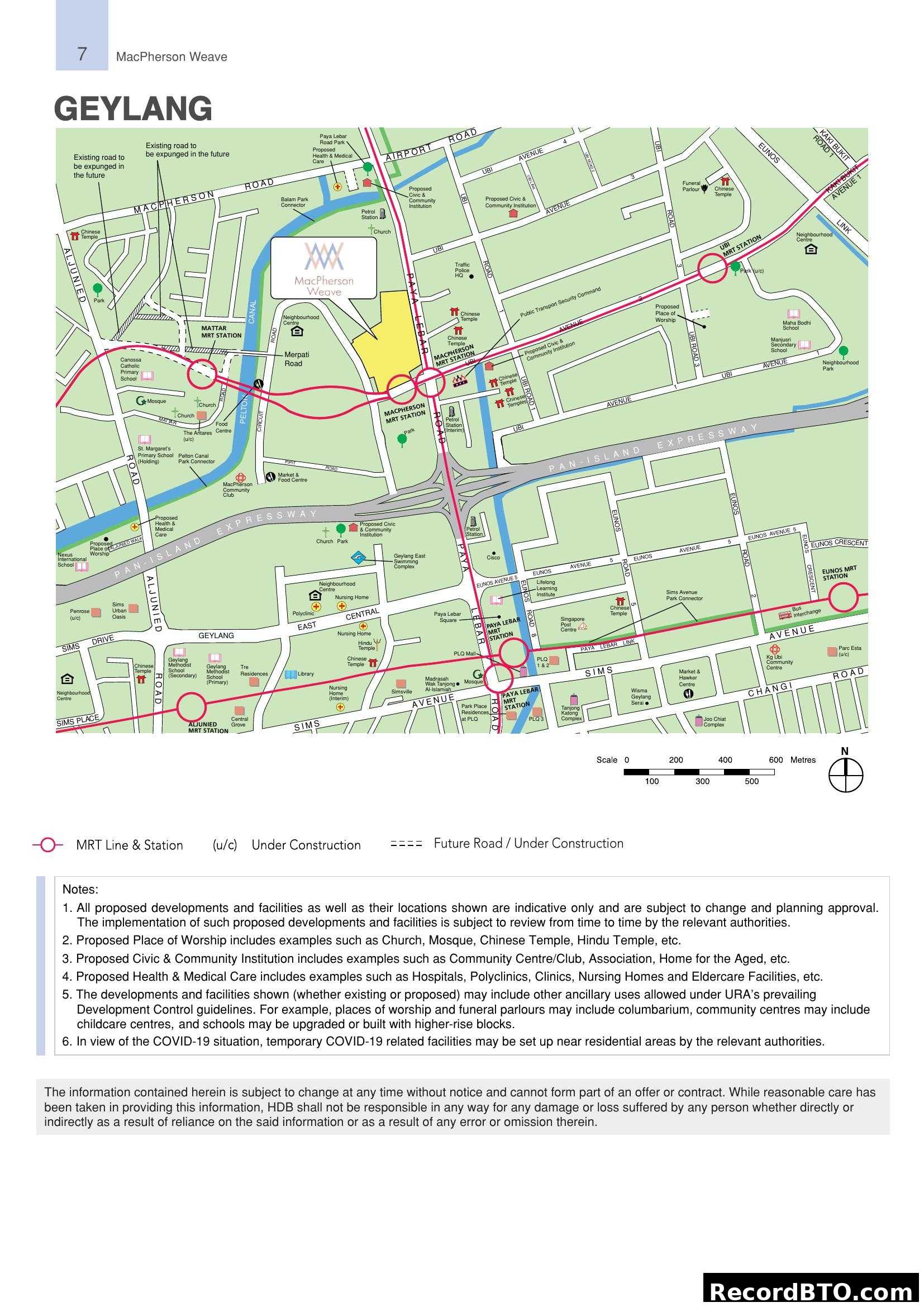 Geylang & MacPherson Weave Location Map