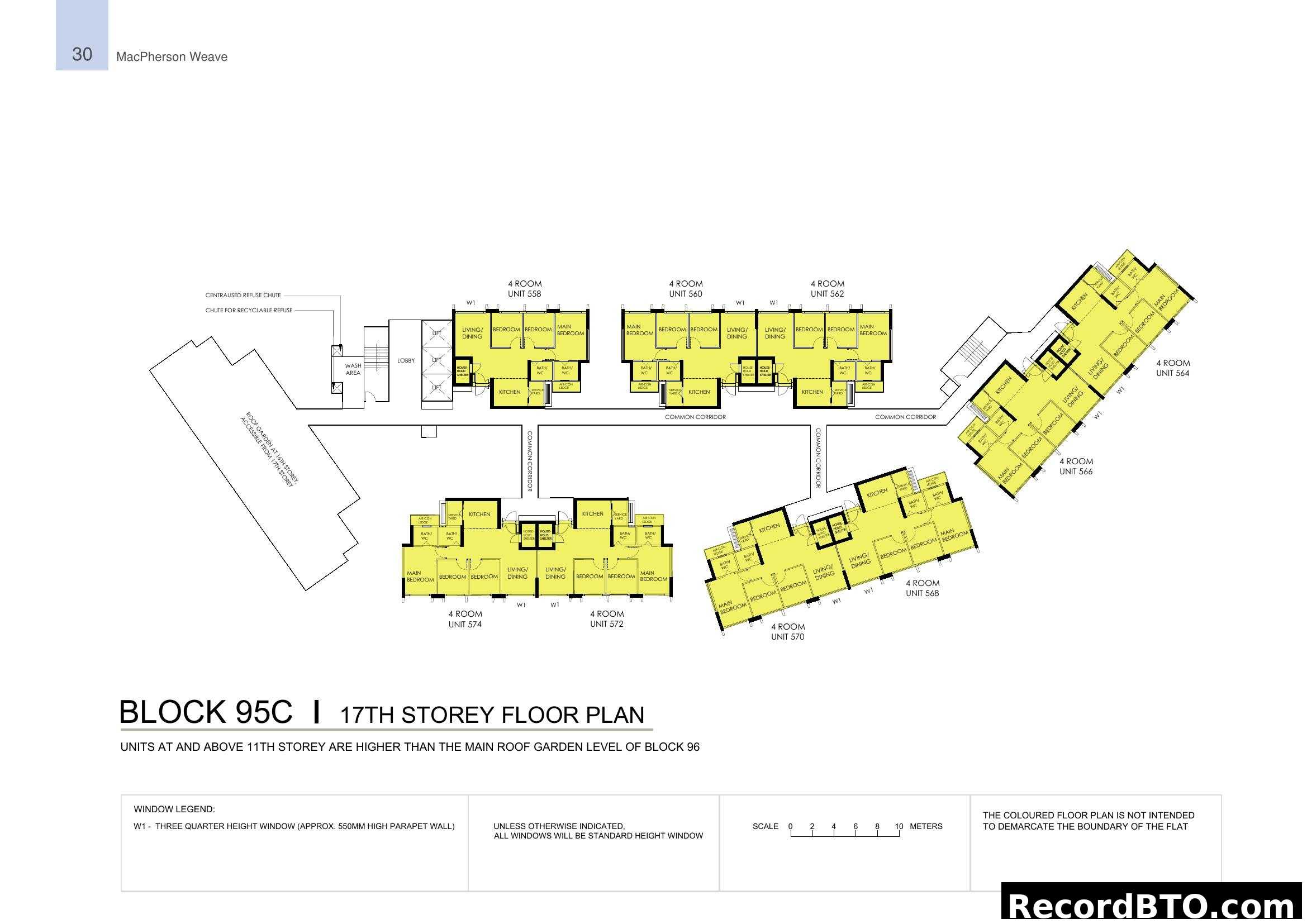 Block 95C, 17th Storey Floor Plan - MacPherson Weave