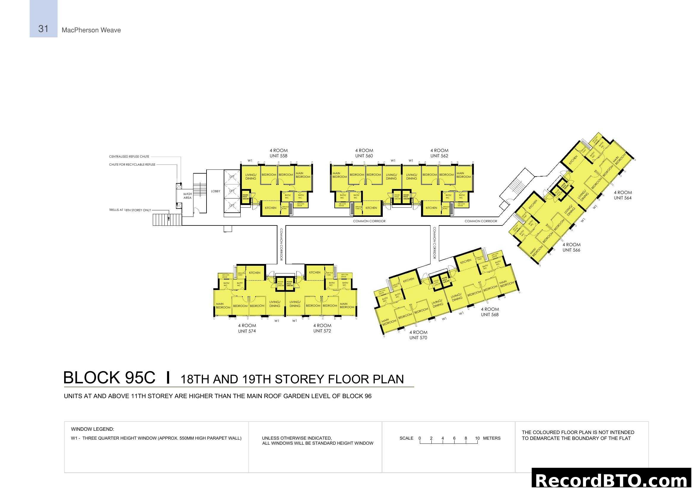 Block 95C 18th and 19th Storey Floor Plan
