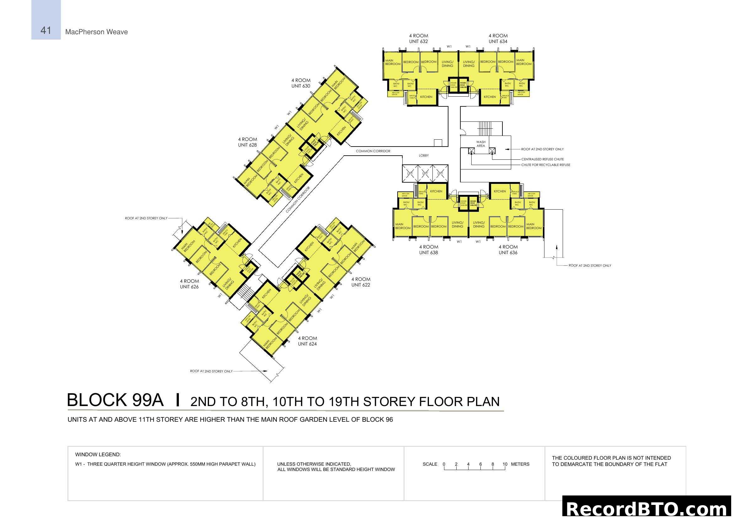 MacPherson Weave Block 99A 2nd to 19th Storey Floor Plan
