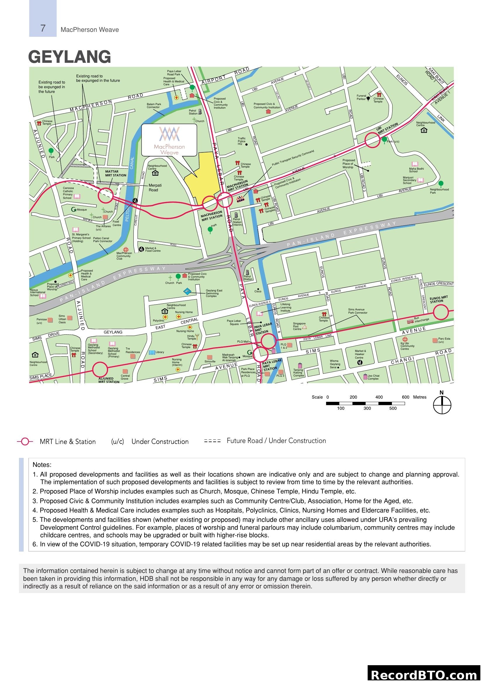 Geylang & MacPherson Weave Location Map