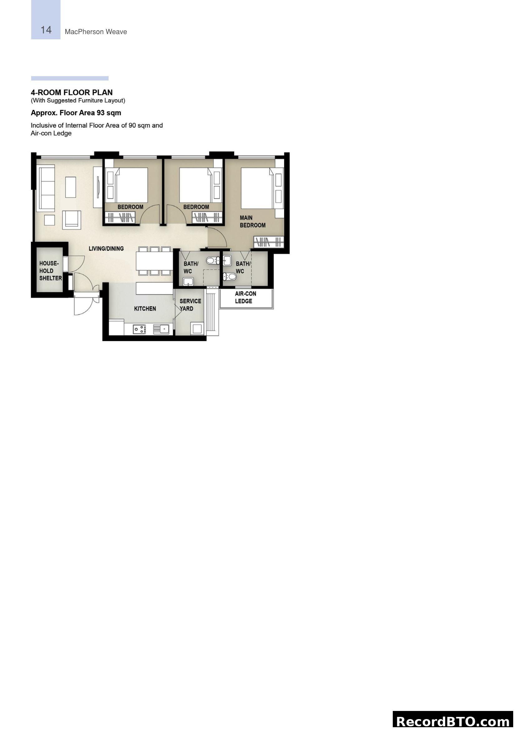 MacPherson Weave 4-Room Floor Plan