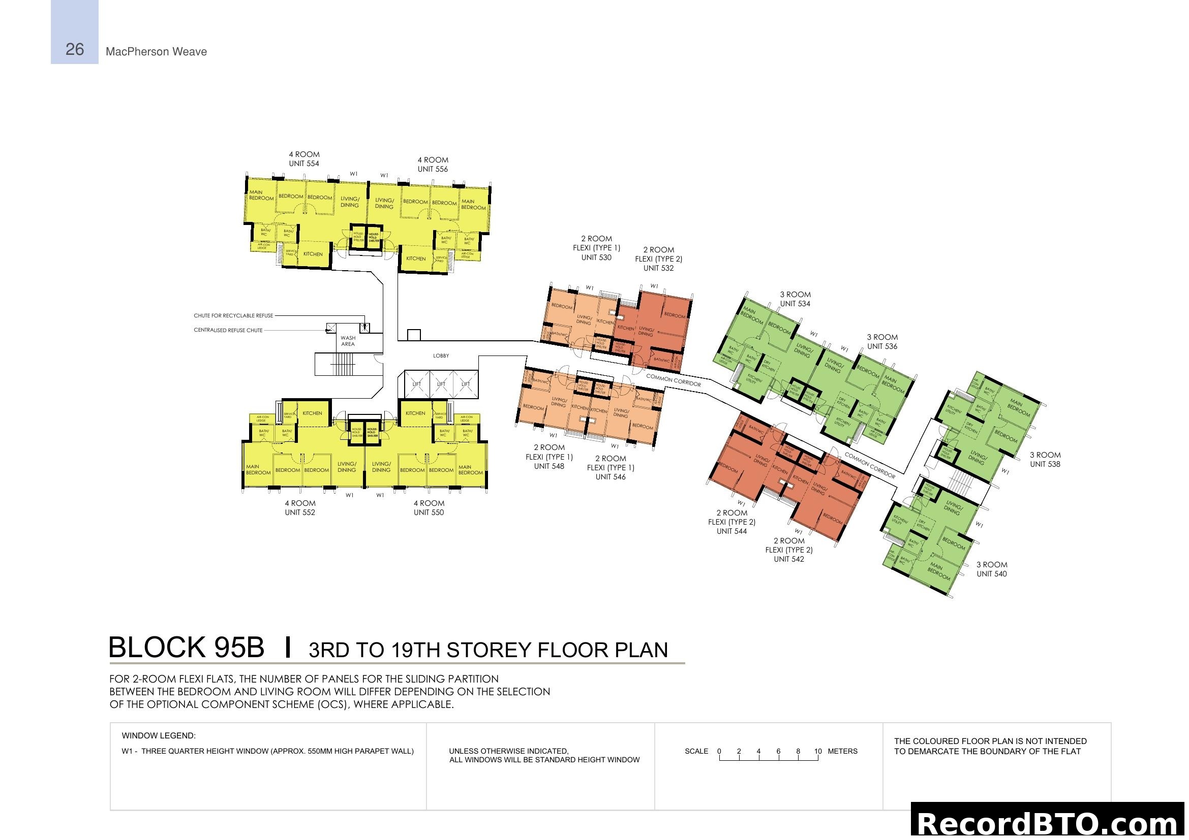 Block 95B 3rd to 19th Storey Floor Plan