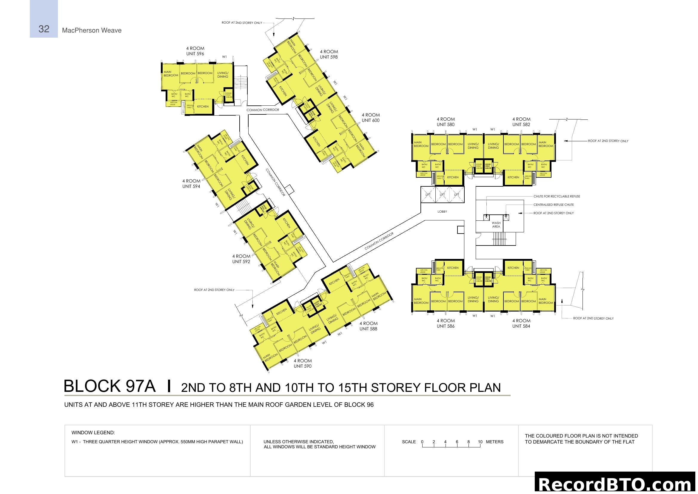 Block 97A 2nd to 15th Storey Floor Plan