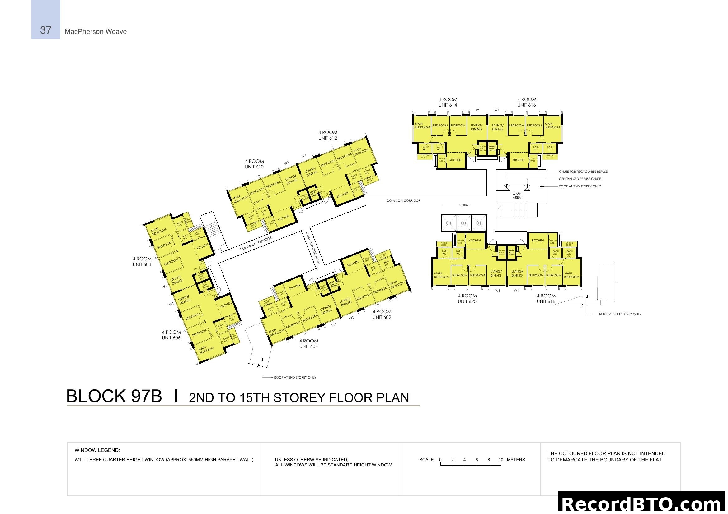 Block 97B 2nd to 15th Storey Floor Plan