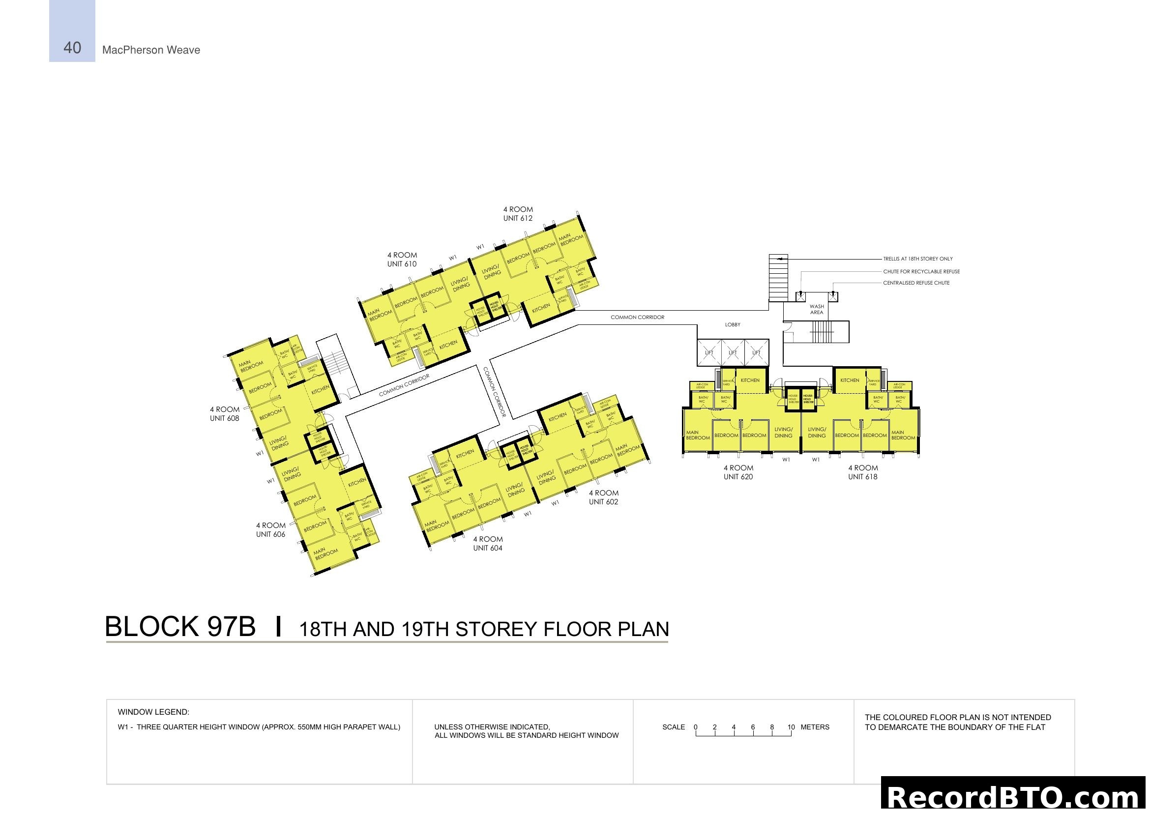 Block 97B 18th and 19th Storey Floor Plan