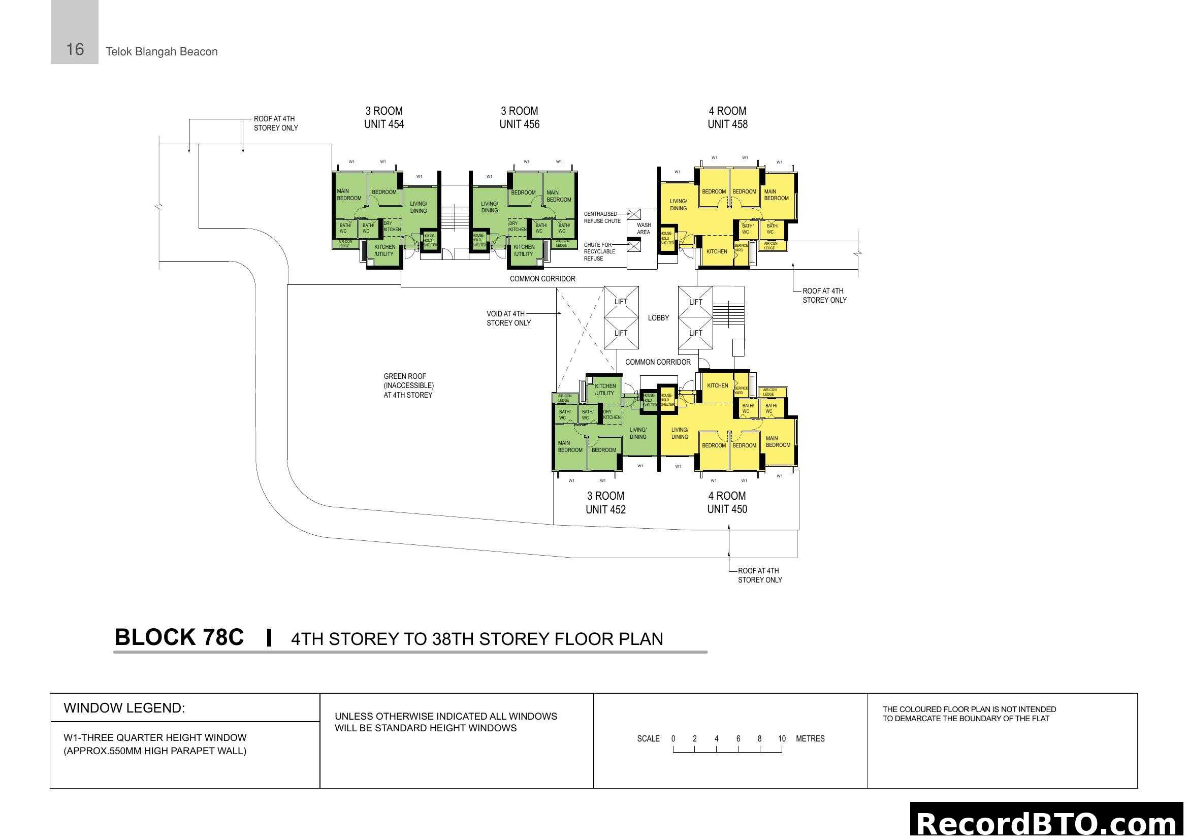 Block 78C Floor Plan (4th to 38th Storey)