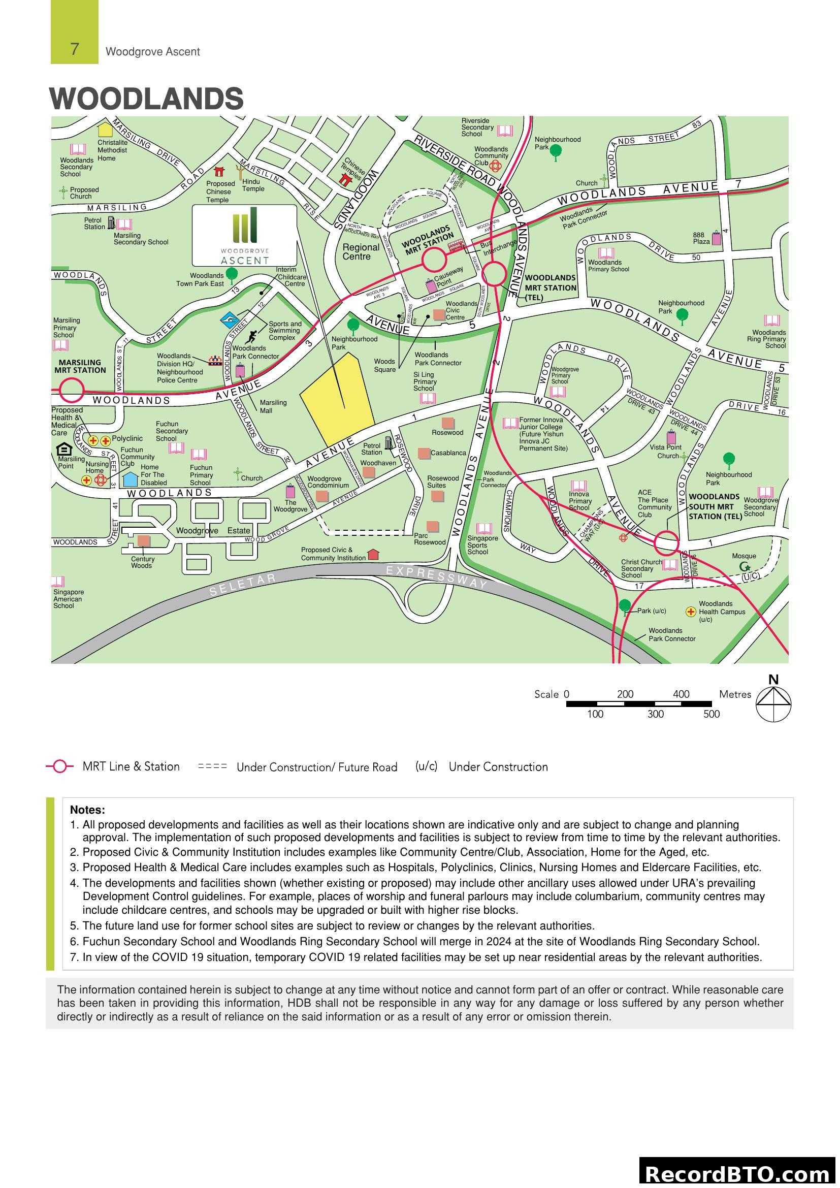 Woodgrove Ascent Woodlands Location Map