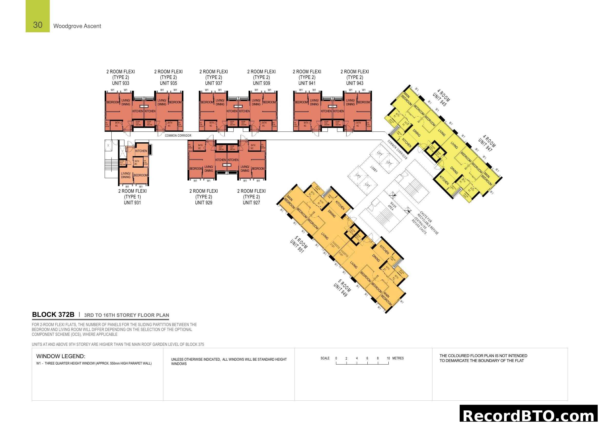 Woodgrove Ascent Block 372B Floor Plan (3rd-16th Storey)