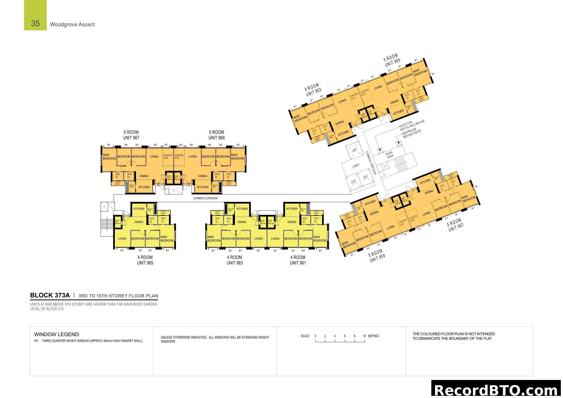 Woodgrove Ascent Block 373A 3rd-15th Storey Floor Plan