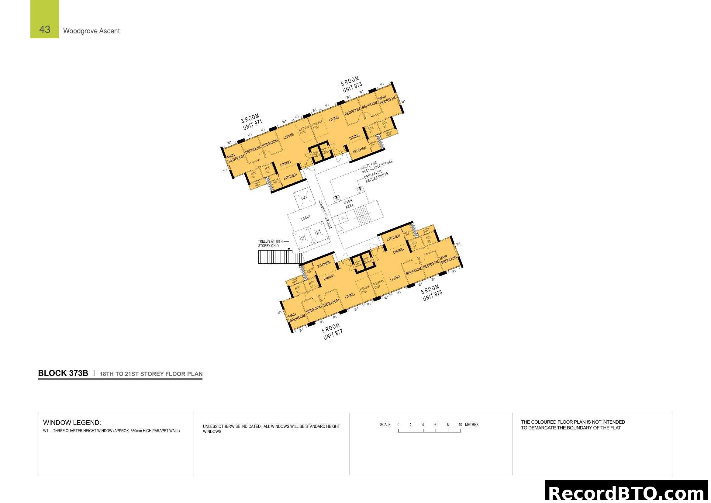 Block 373B Floor Plan (18th-21st Storey)