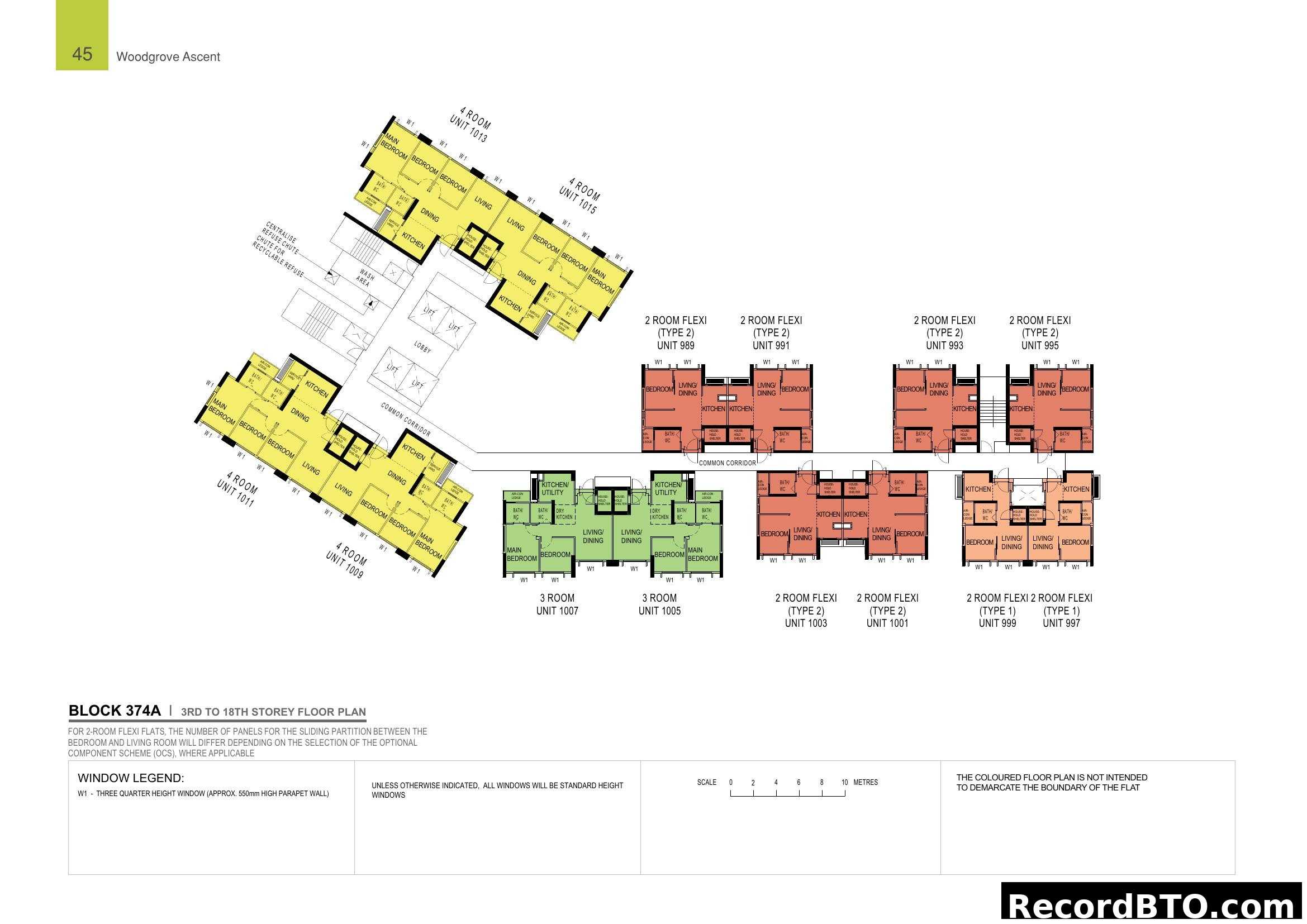 Woodgrove Ascent Block 374A Floor Plan (3rd-18th Storey)