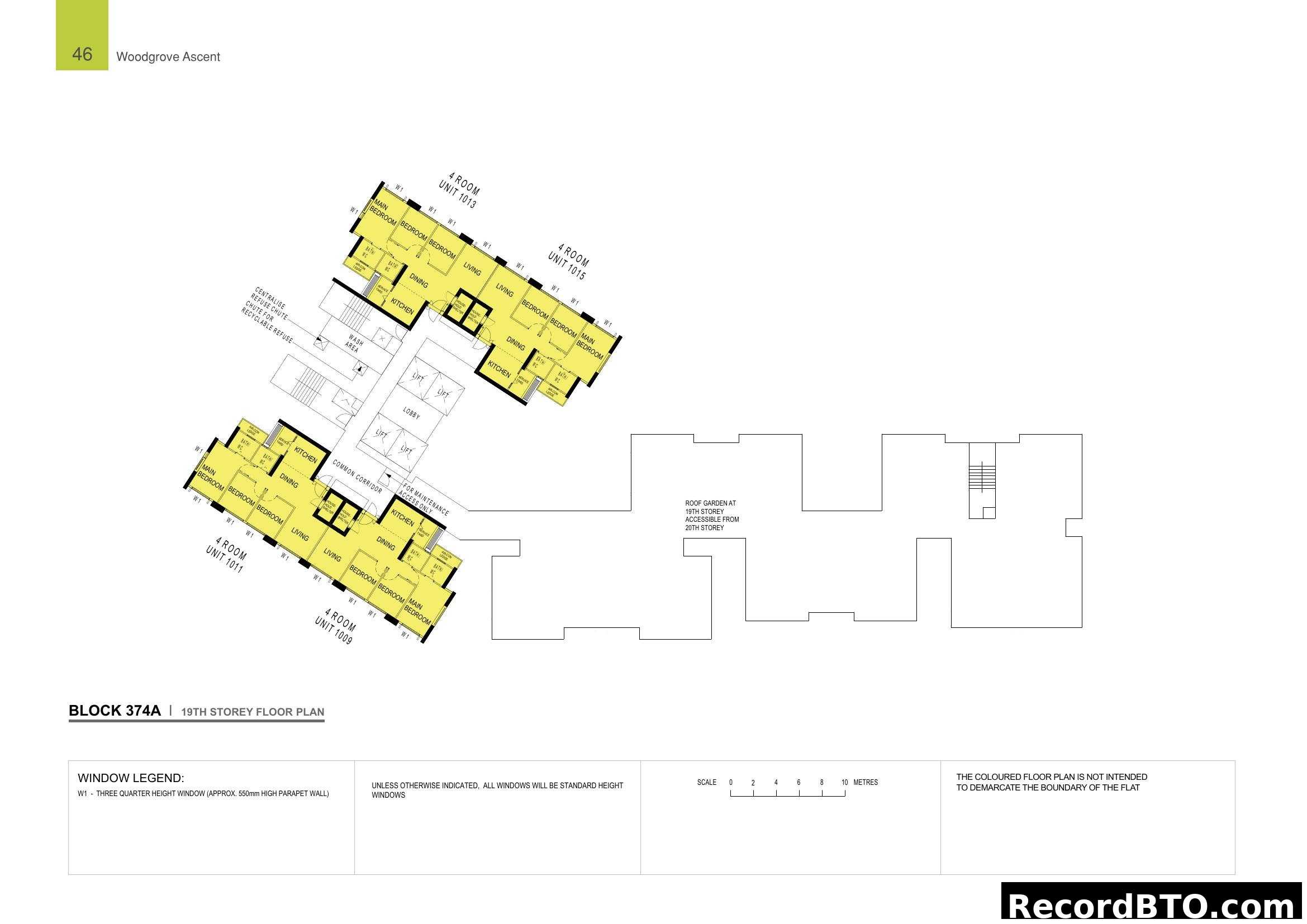 Block 374A 19th Storey Floor Plan - 4-Room Units