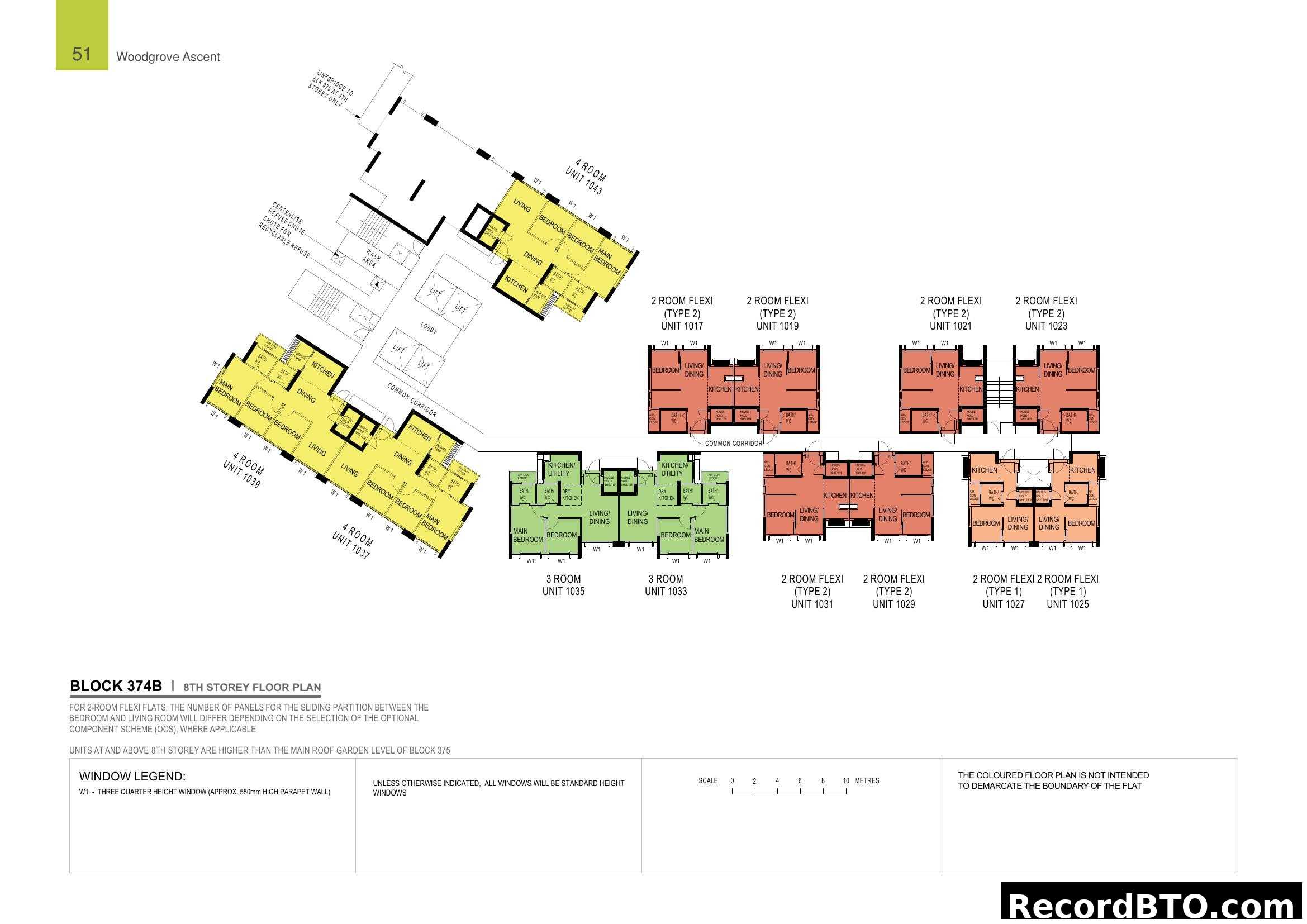 Block 374B 8th Storey Floor Plan - Woodgrove Ascent