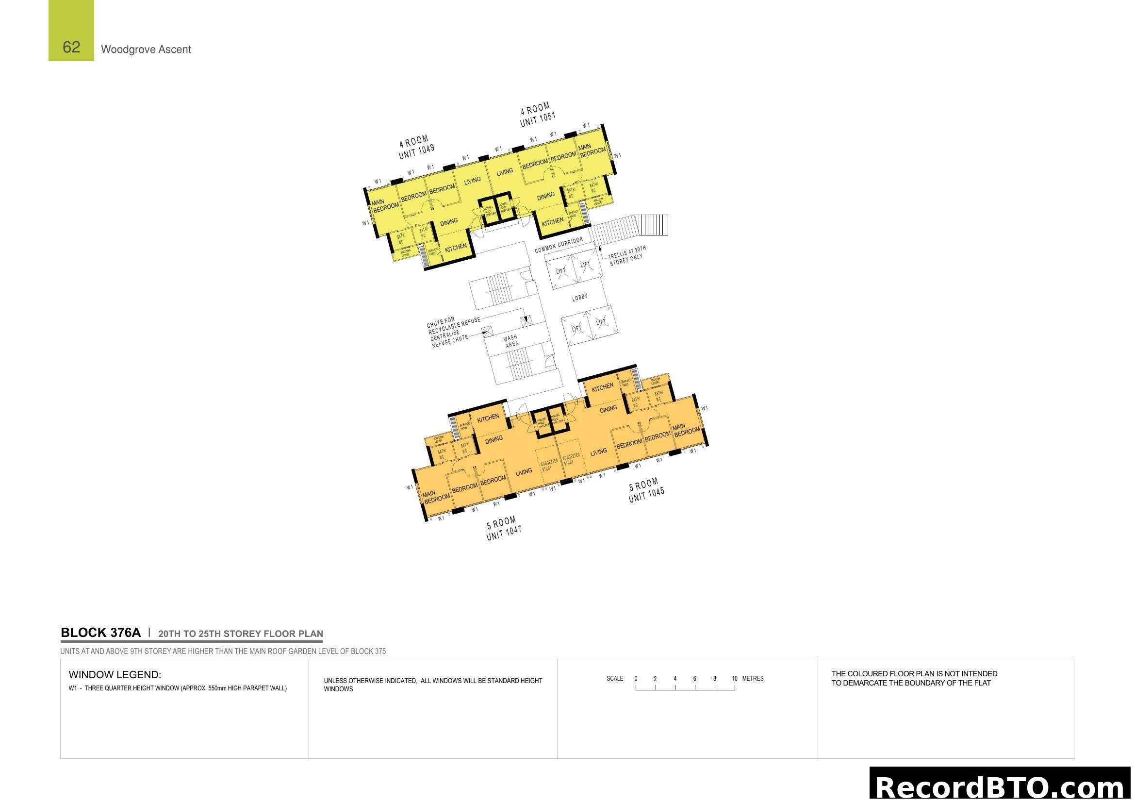 Woodgrove Ascent Block 376A Floor Plan (20th-25th Storey)