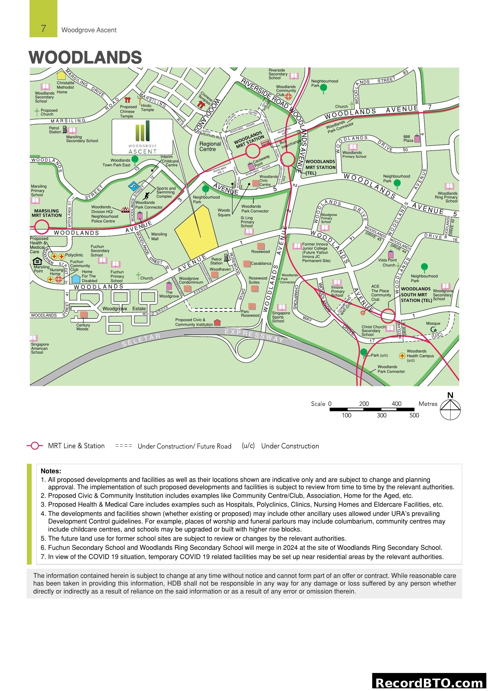 Woodgrove Ascent Woodlands Location Map