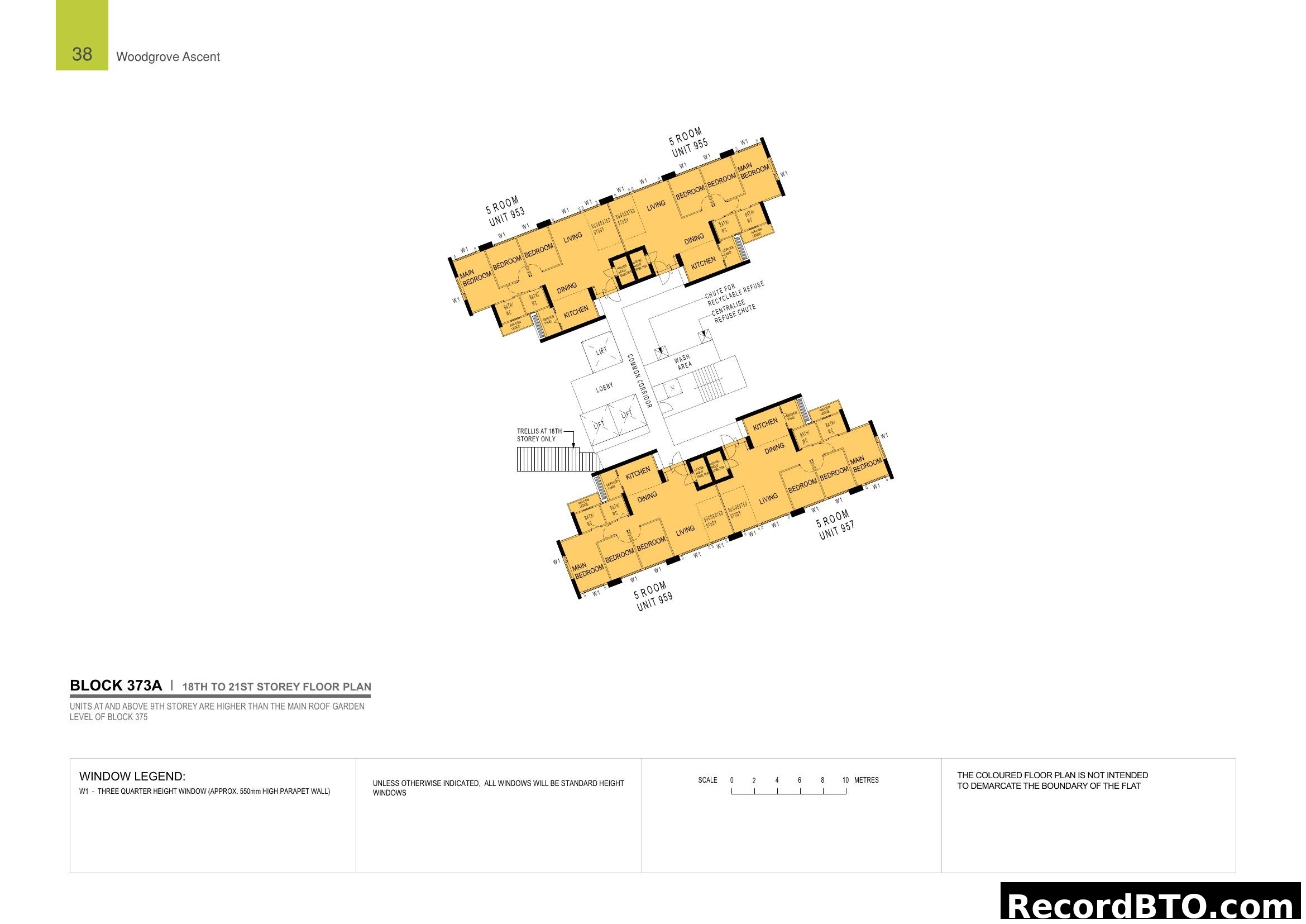 Woodgrove Ascent Block 373A 18th-21st Storey Floor Plan