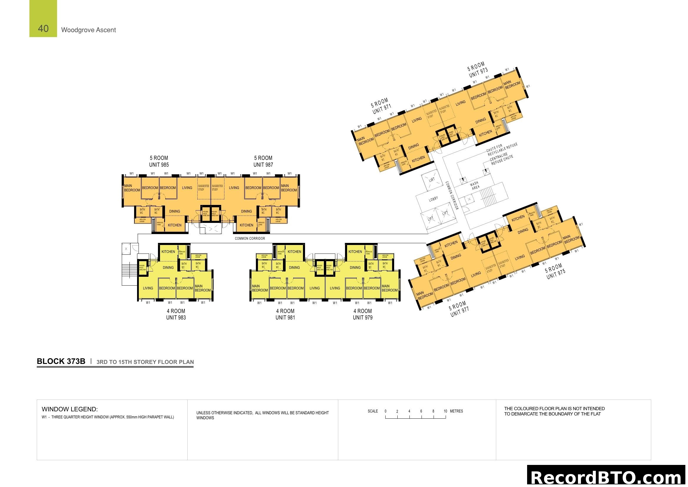 Block 373B Floor Plan - 3rd to 15th Storey
